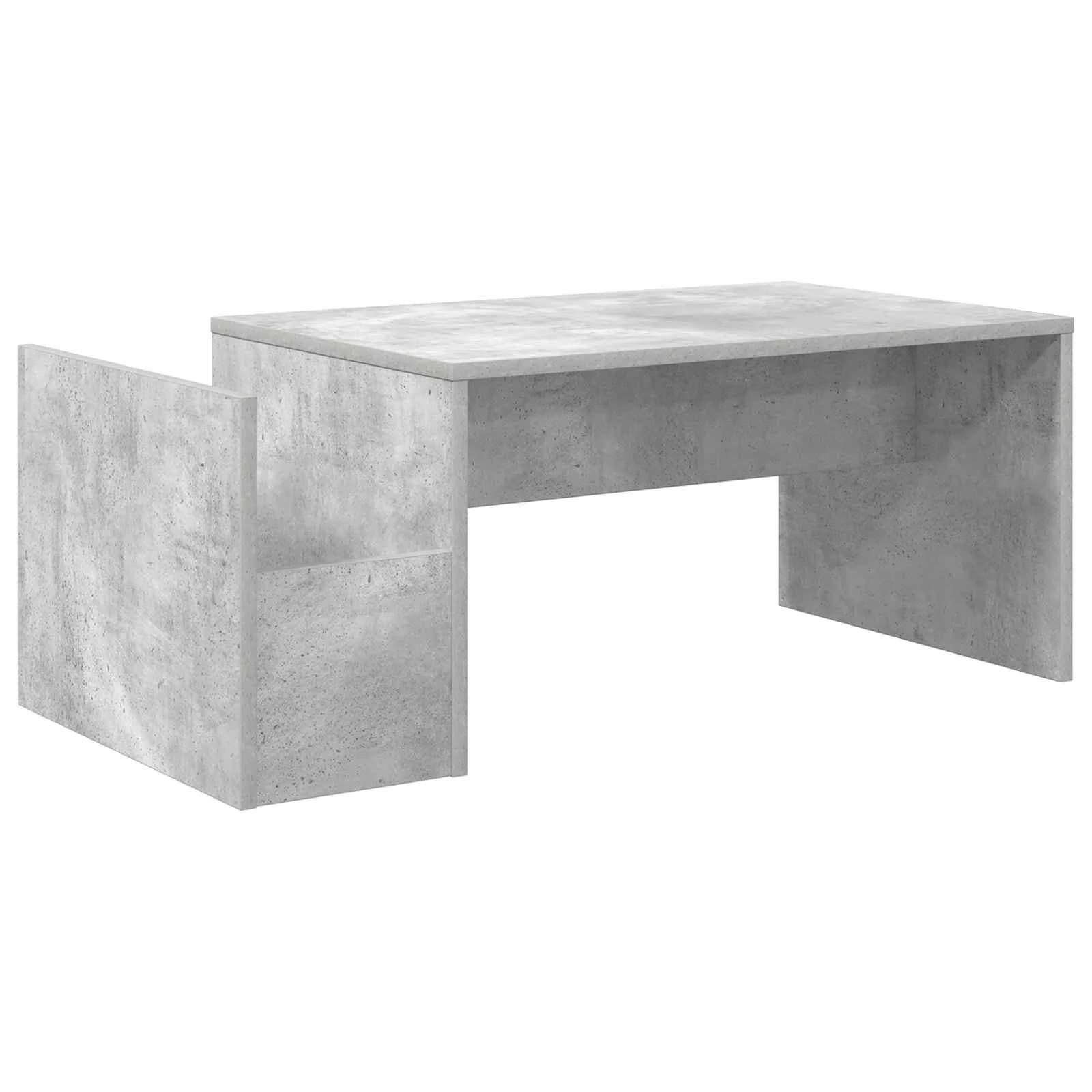 Klubska miza Betonsko siva 90 x 45 x 35 cm Inženirski les - slika 2
