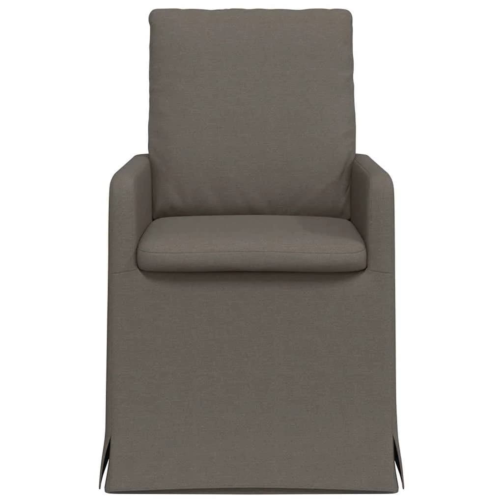 Jedilni stoli 2 kos Laneno platno Svetlo siva 57 x 67 x 98 cm - slika 4