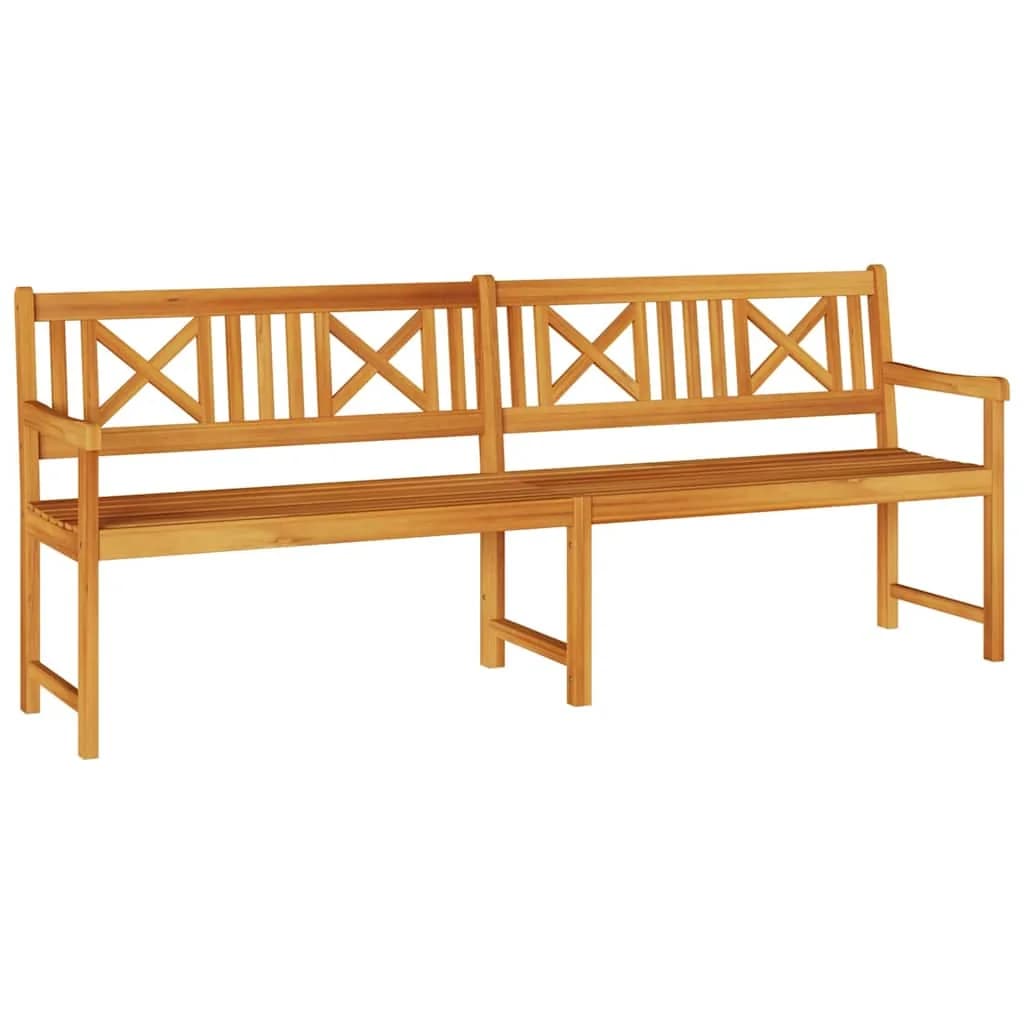 Zunanja klop Naravna 220 x 56 x 90 cm Masiven les akacije - slika 2