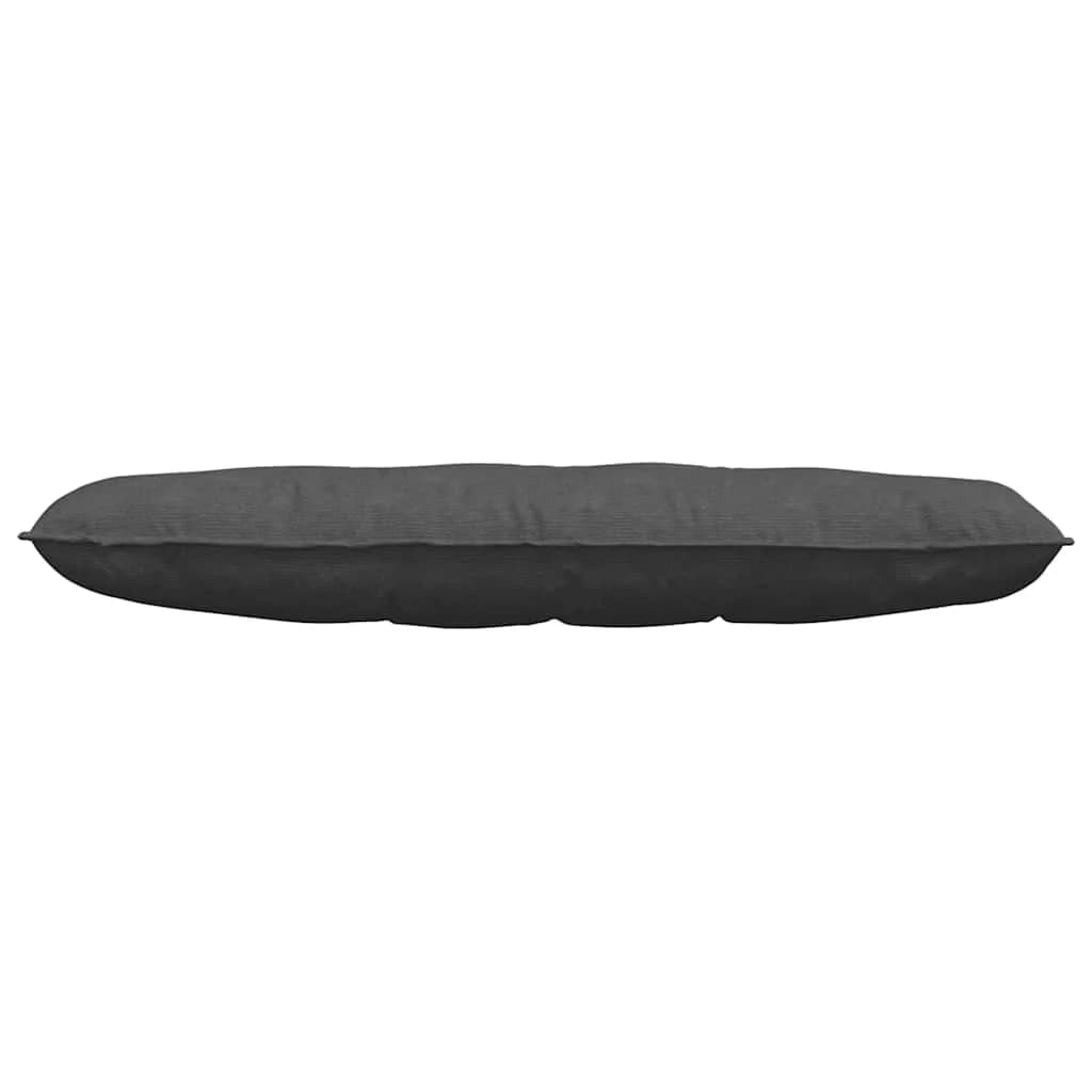 Poglavni vzglavnik Temno siva 140 x 50 cm Žametna tkanina - slika 5