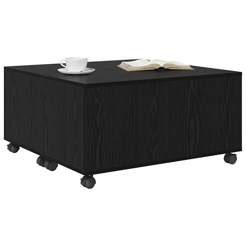 Klubska miza Črna Orehovina 75 x 75 x 38 cm Inženirski les - slika 3