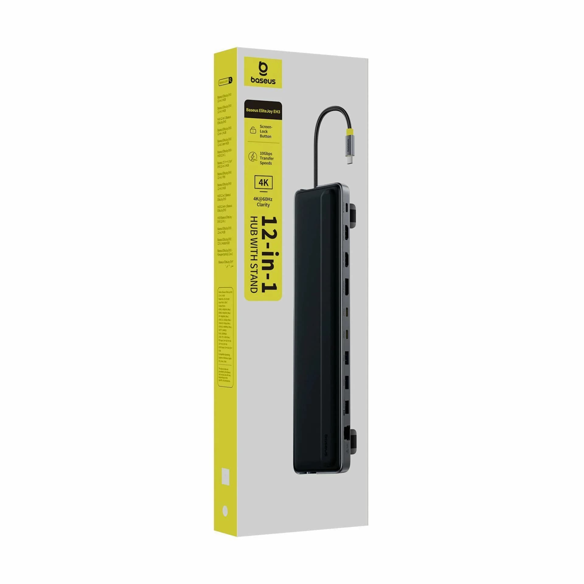 Baseus Baseus priklopna postaja USB 3.2 TipC 12v1 EliteJoy siva EH3 B0114200 Priklopne postaje