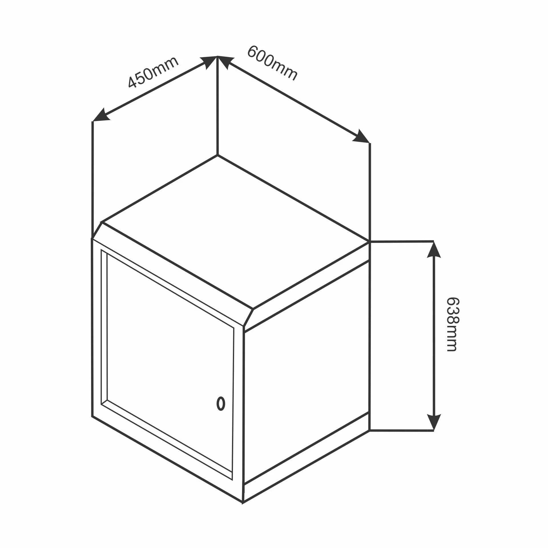 Digitus Digitus zidni kabinet 12U 638 600x450 črn sestavljen DN-19 12-U-EC-SW Zidni