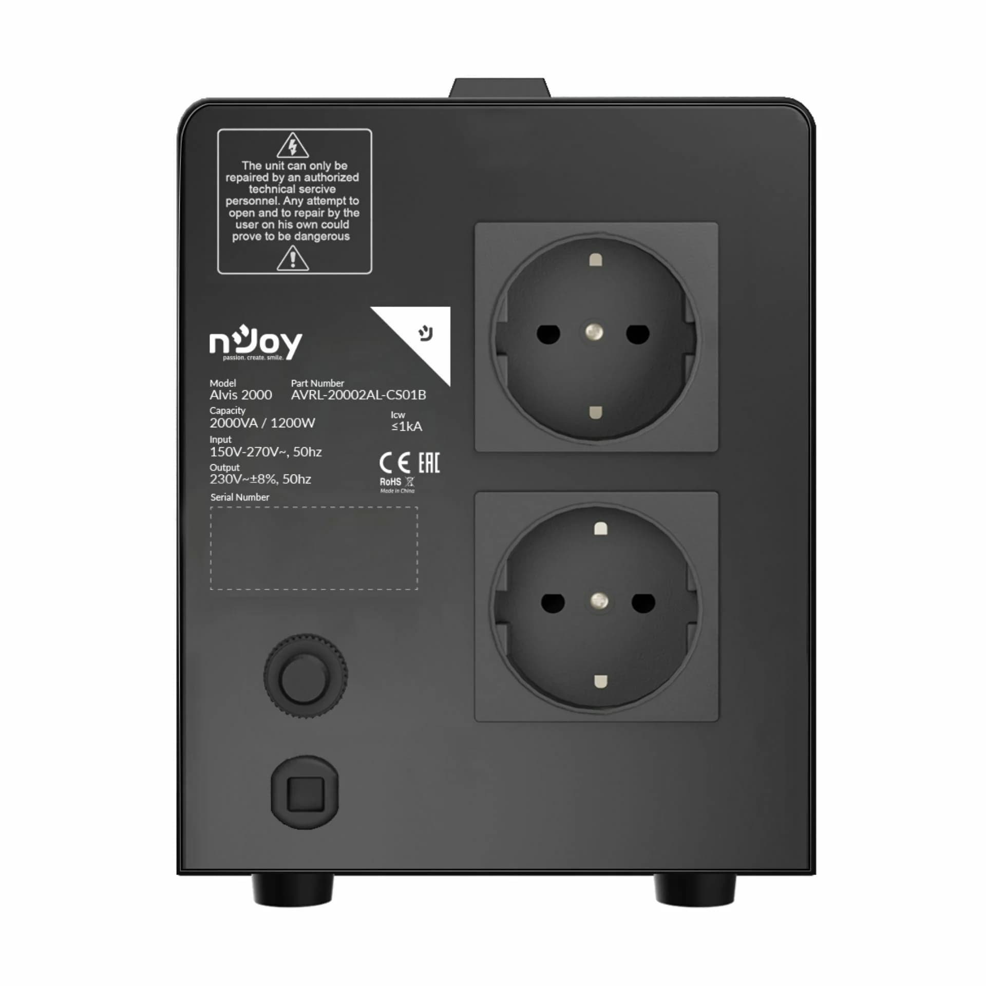 nJoy nJoy regulator in stabilizator 230V napetosti 2000VA Alvis 2000 Brezprekinitveno napajanje (UPS)
