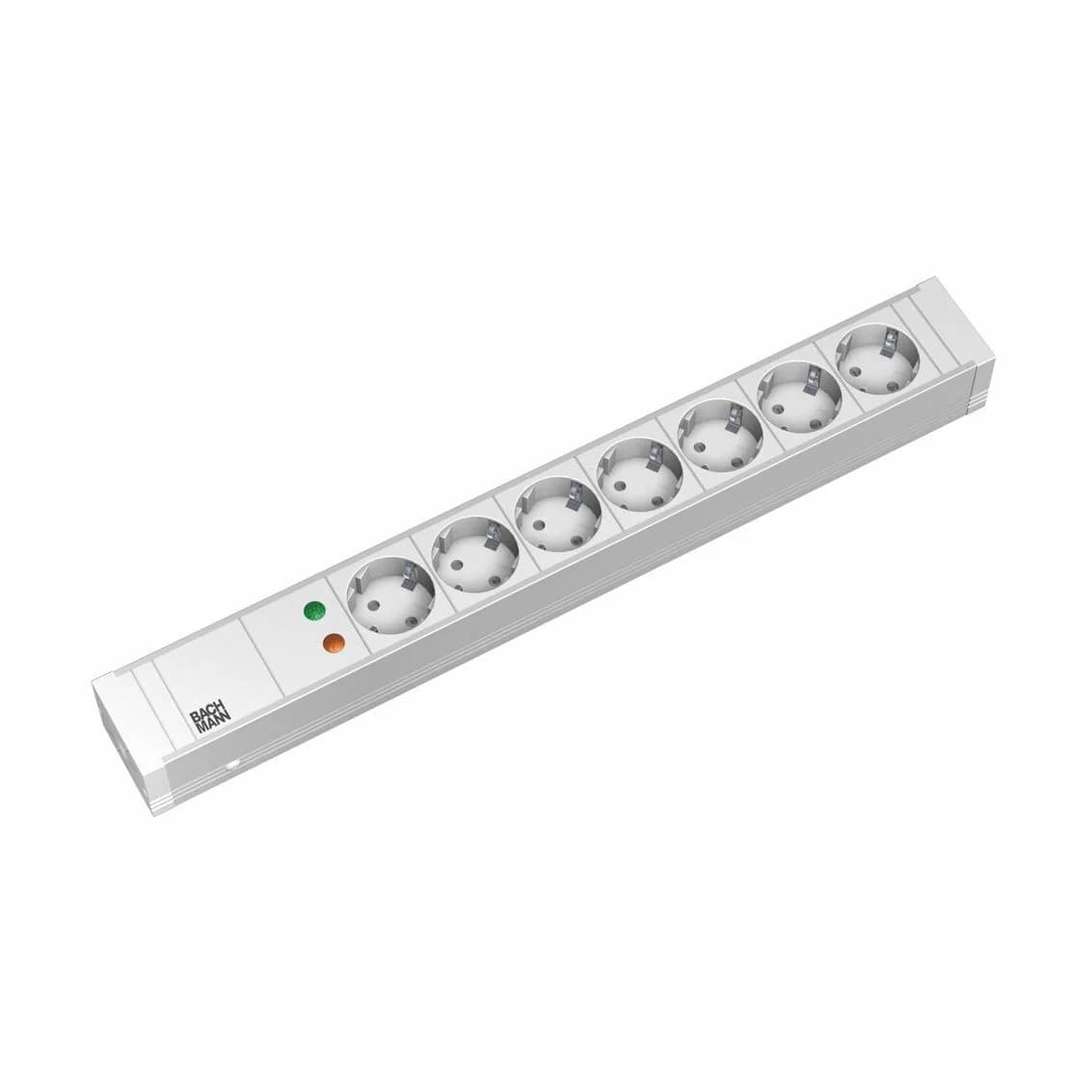 Bachmann razdelilec rack 7x250V ALU siv prenapetostna zaščita 2m 333.004