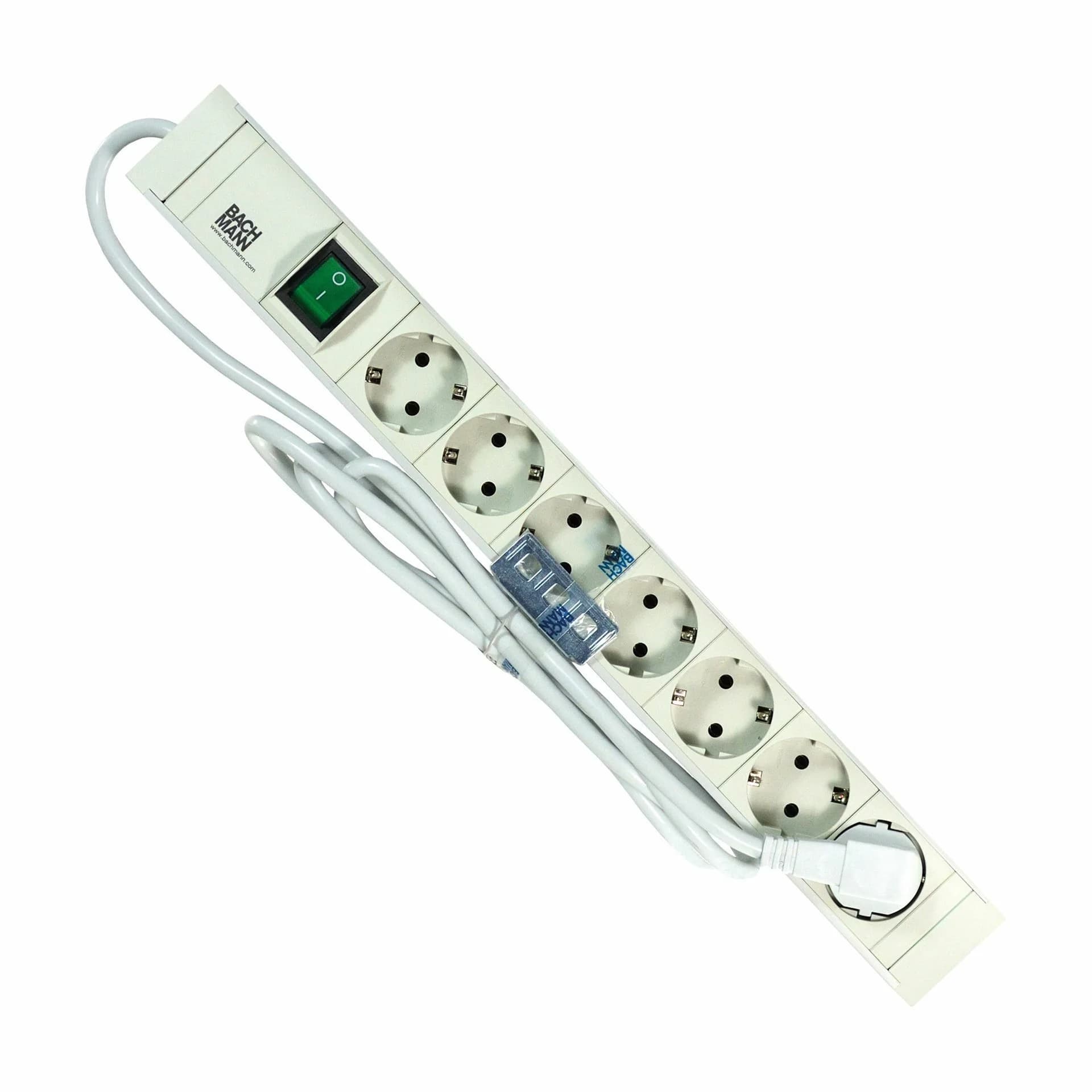 Bachmann Bachmann razdelilec rack 7x250V PVC siv s stikalom 2m 333.600 Razdelilci 220V