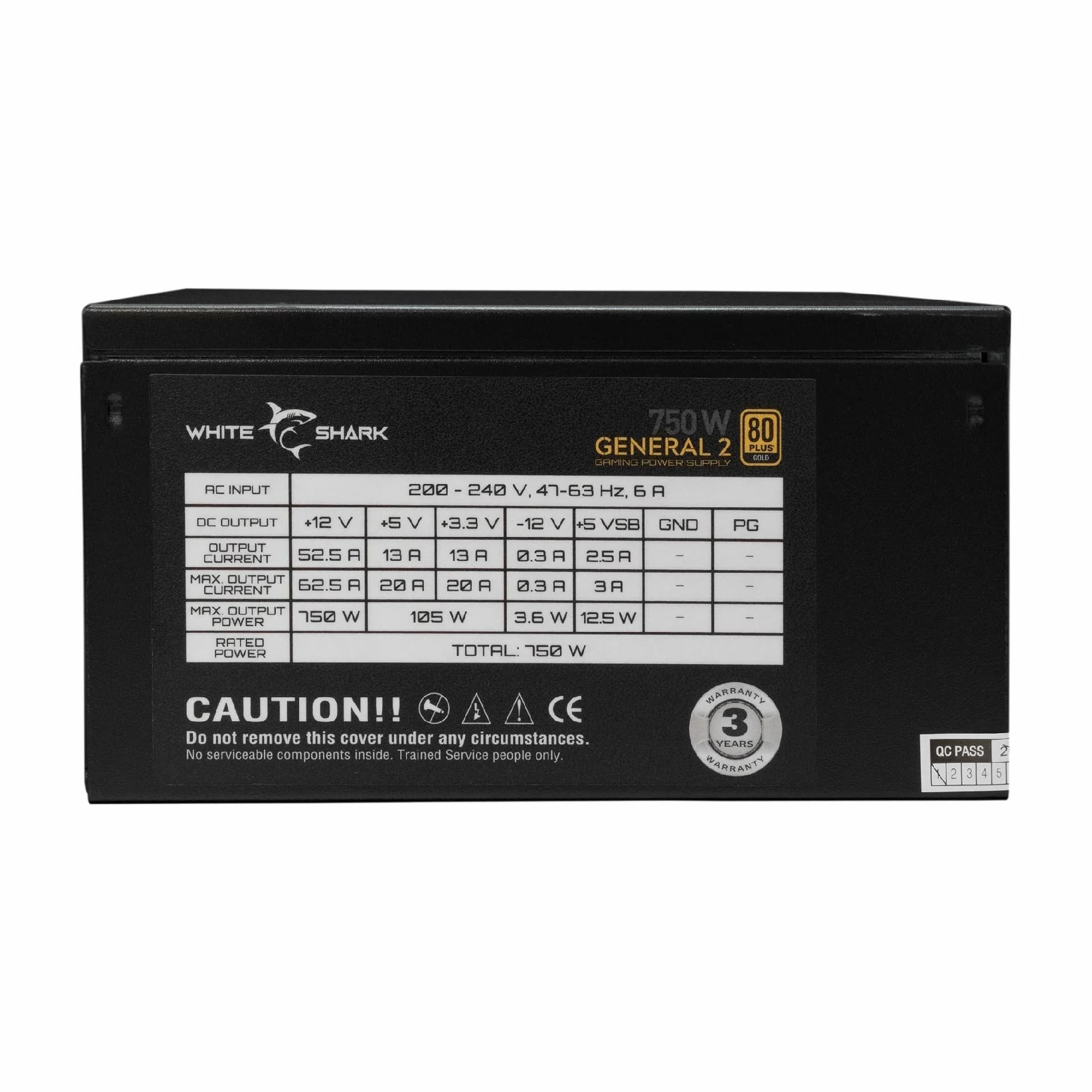 White Shark WHITE SHARK napajalnik ATX 750W modularni GOLD GPSU-750W GENERAL-2 Napajalniki