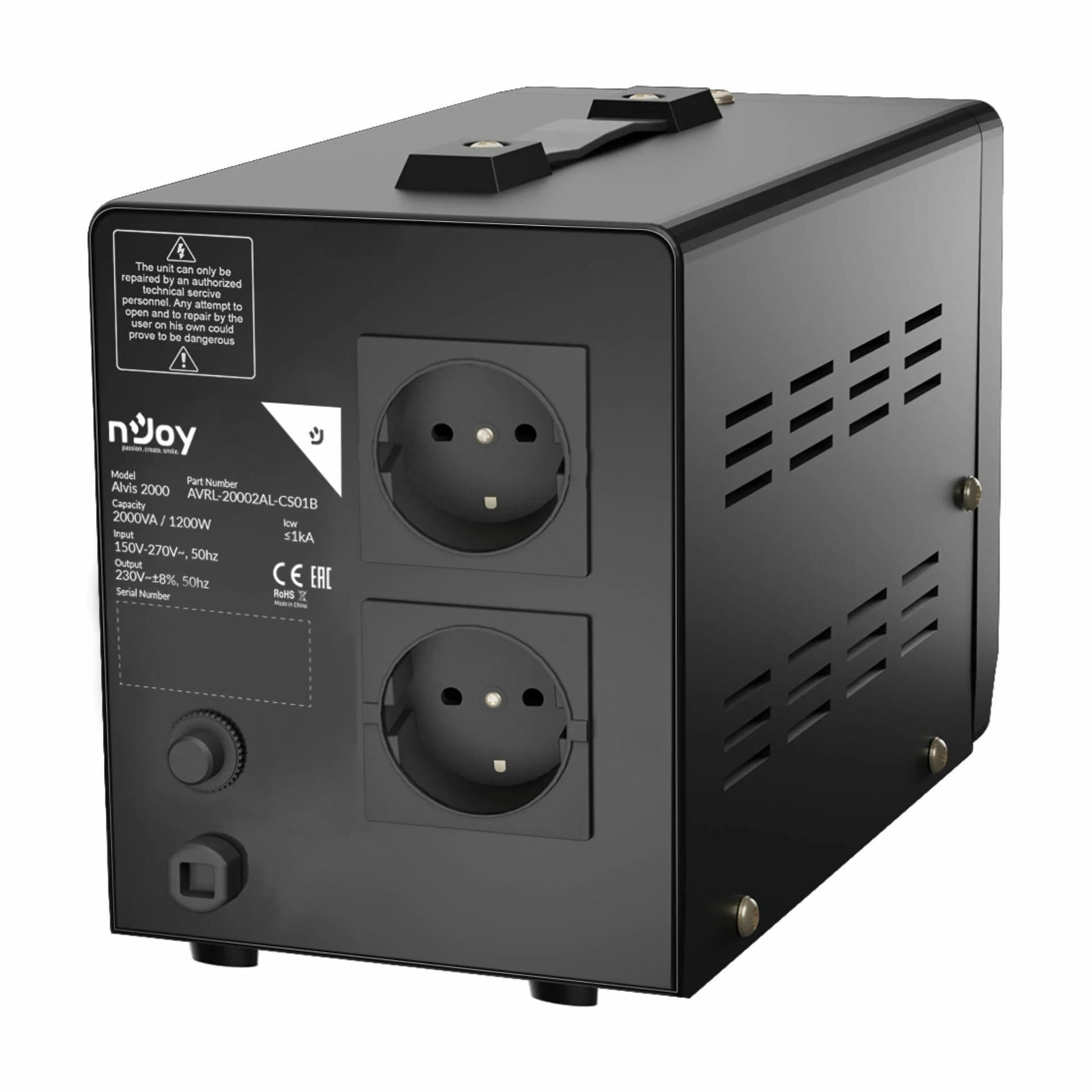 nJoy nJoy regulator in stabilizator 230V napetosti 2000VA Alvis 2000 Brezprekinitveno napajanje (UPS)