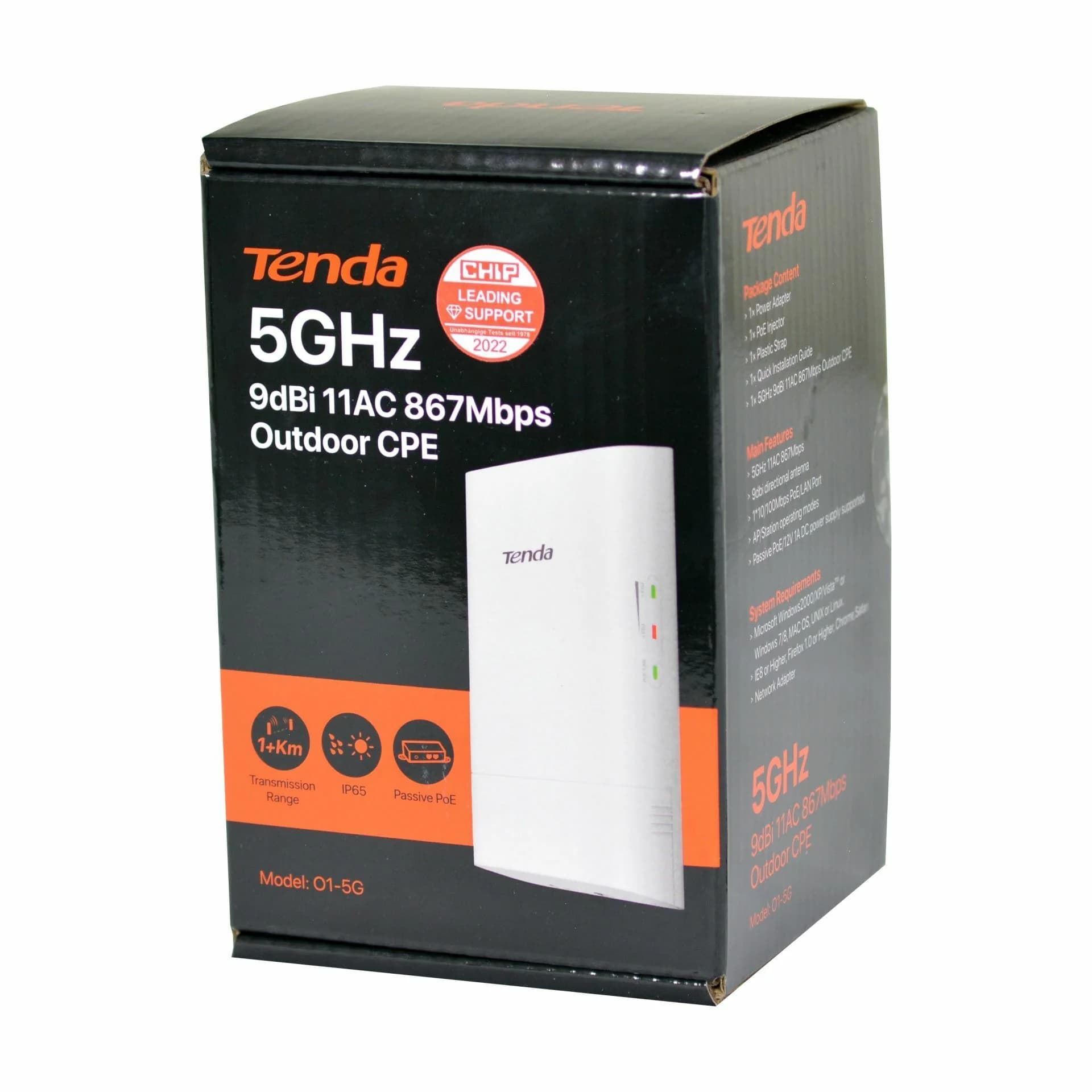 Tenda Tenda dostopna točka WiFi 867Mb bridge 5GHz zunanja O1-5G Dostopne točke
