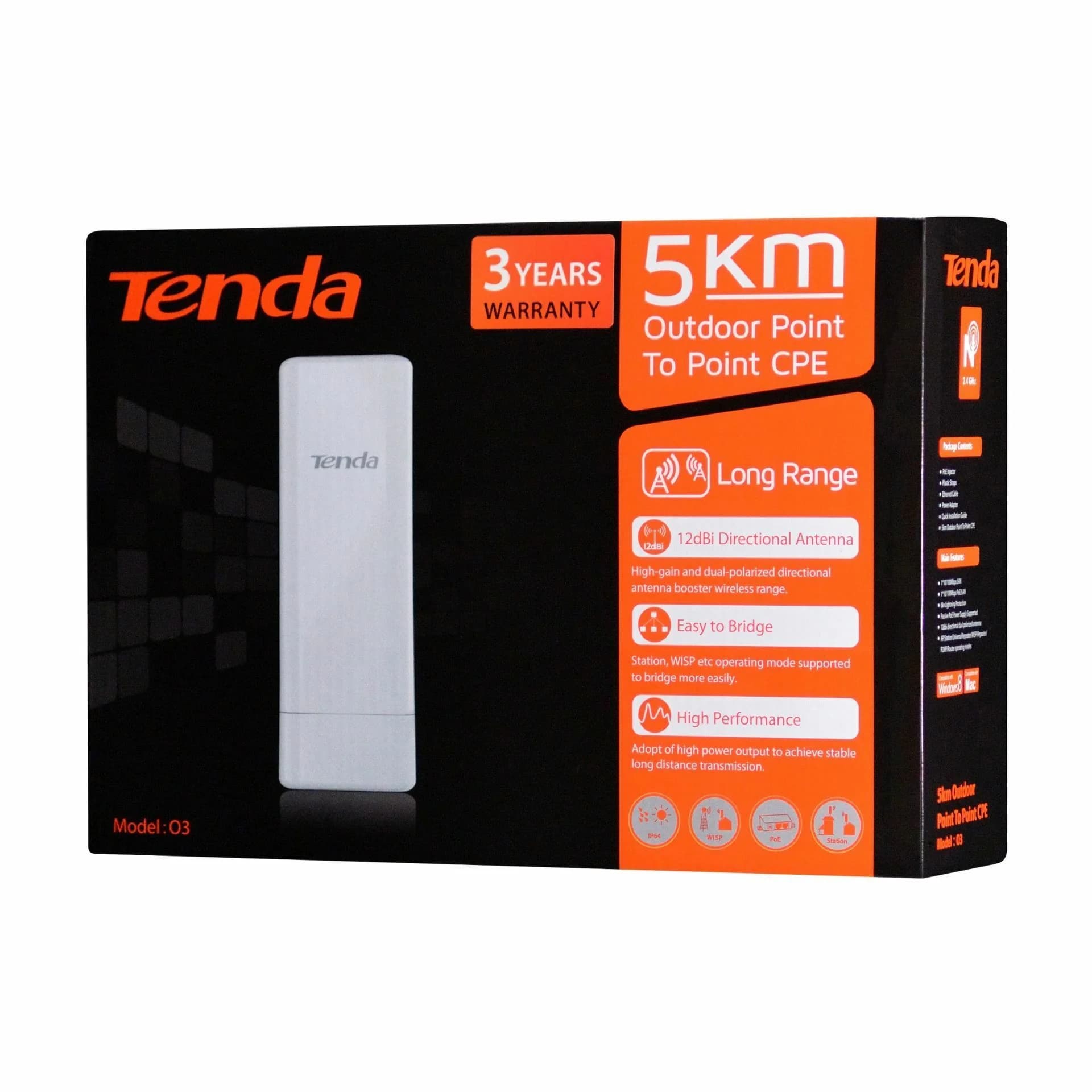 Tenda Tenda dostopna točka WiFi 150Mb zunanja 2,4GH 12dBi O3 Dostopne točke