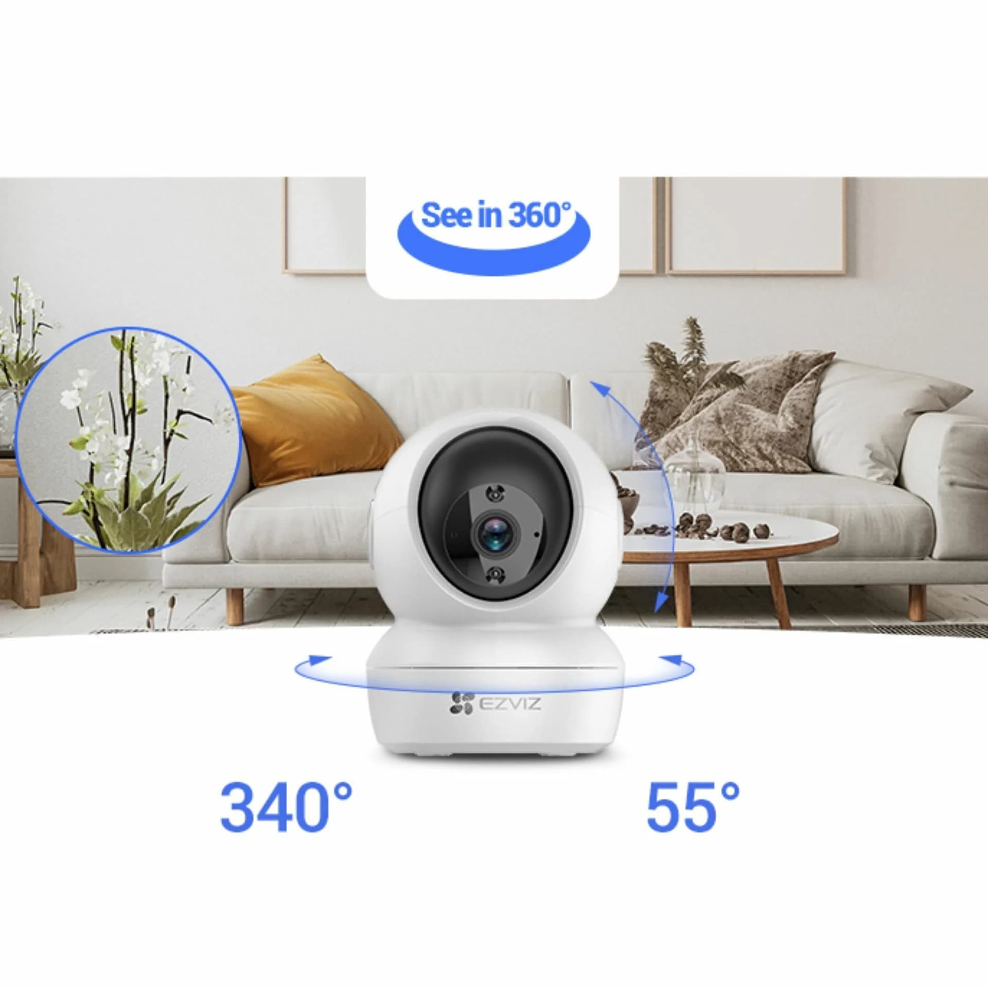 EZVIZ EZVIZ kamera 4.0MP brezžična PT CS-H6c (4MP,W1) Kamere