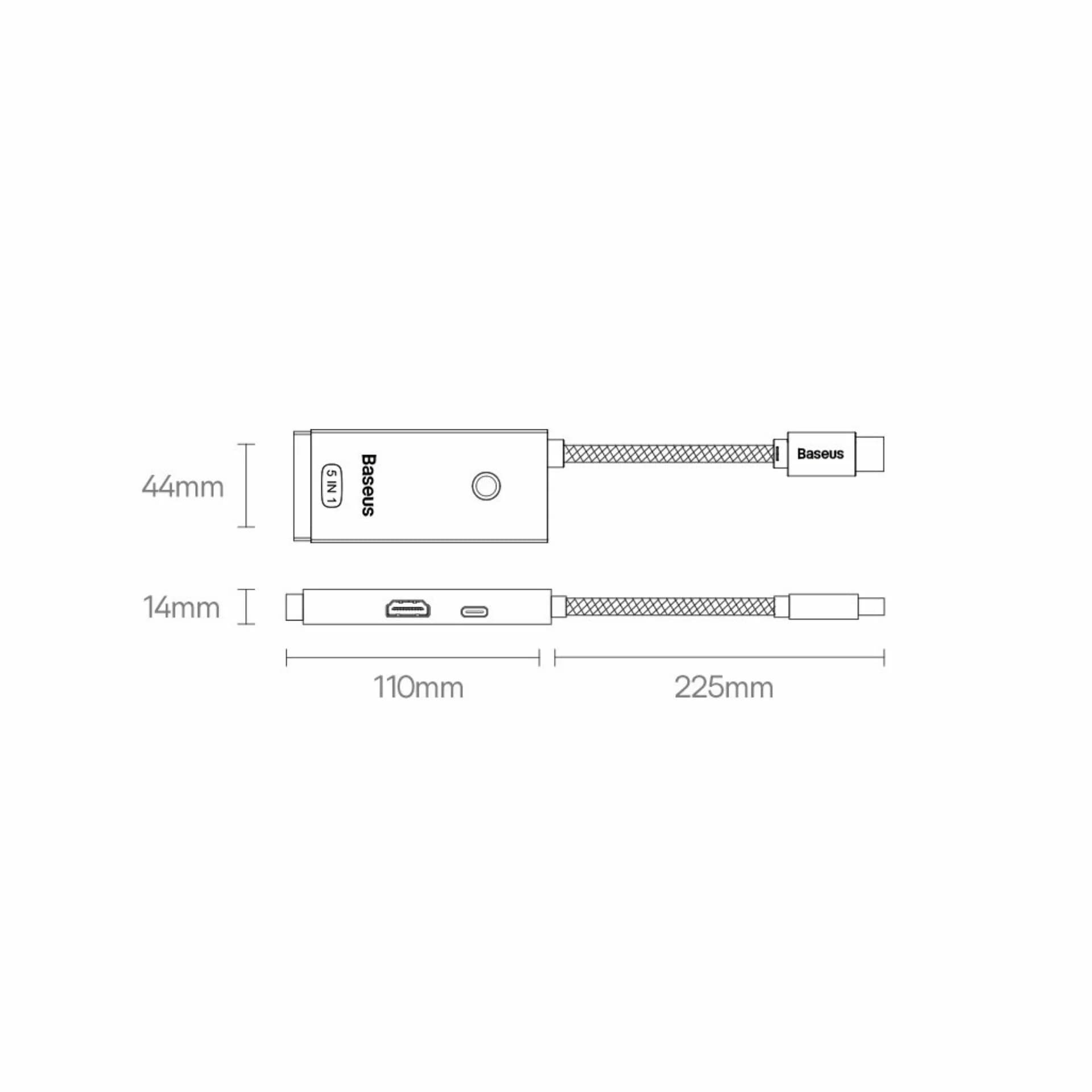 Baseus Baseus priklopna postaja USB 3.1 TipC 5v1 4K črn WKQX040001 Priklopne postaje
