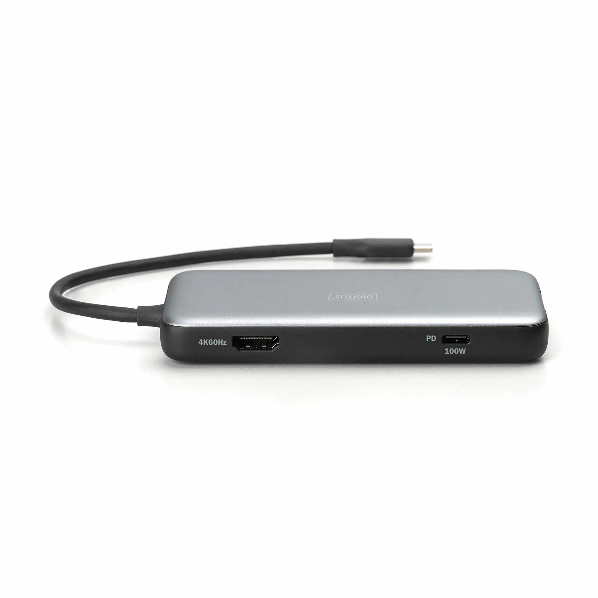 Digitus Digitus priklopna postaja USB 3.2 TipC 7v1 4K črna DA-70914 Priklopne postaje
