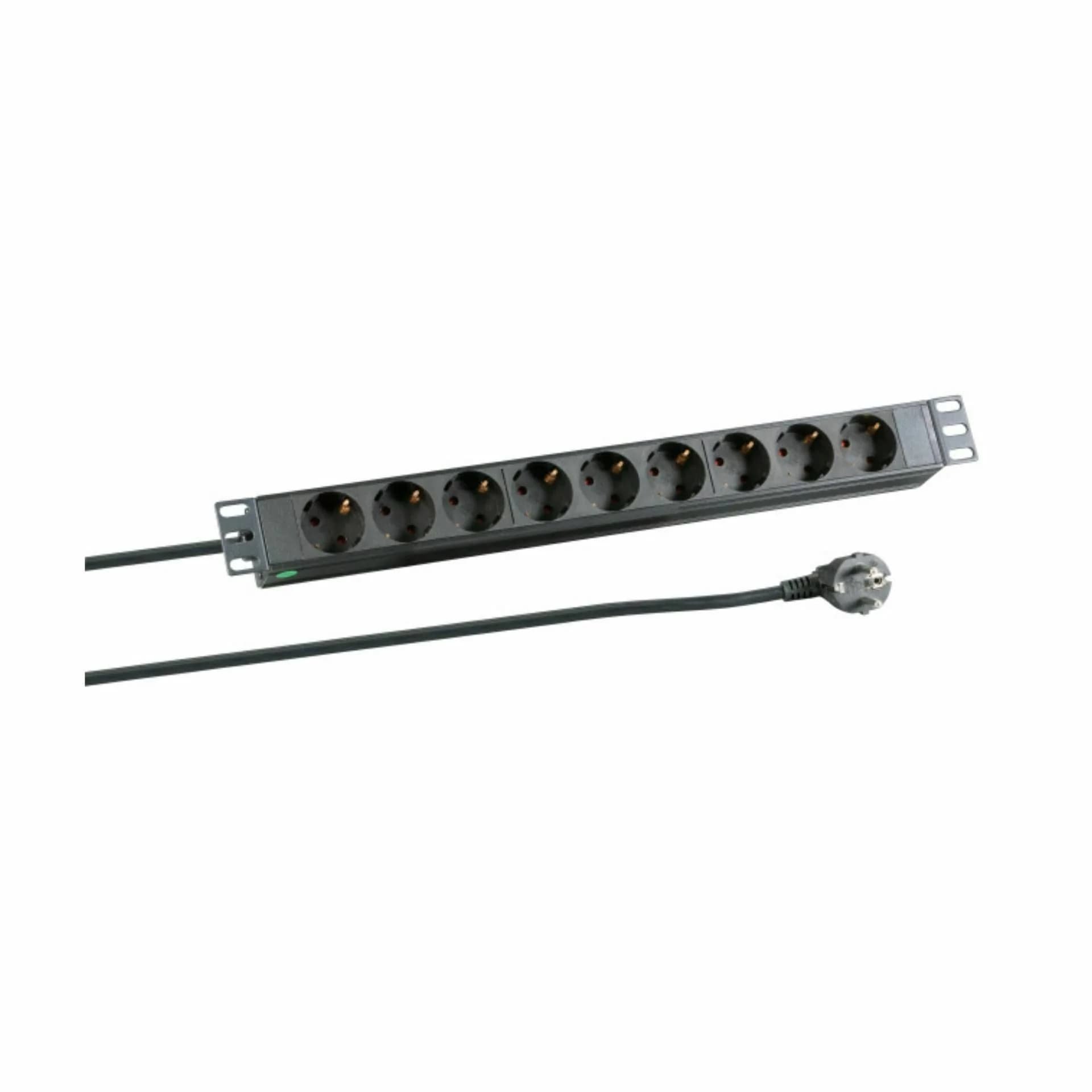 EFB razdelilec rack 9x220V ALU 2m črn EK631DE.1