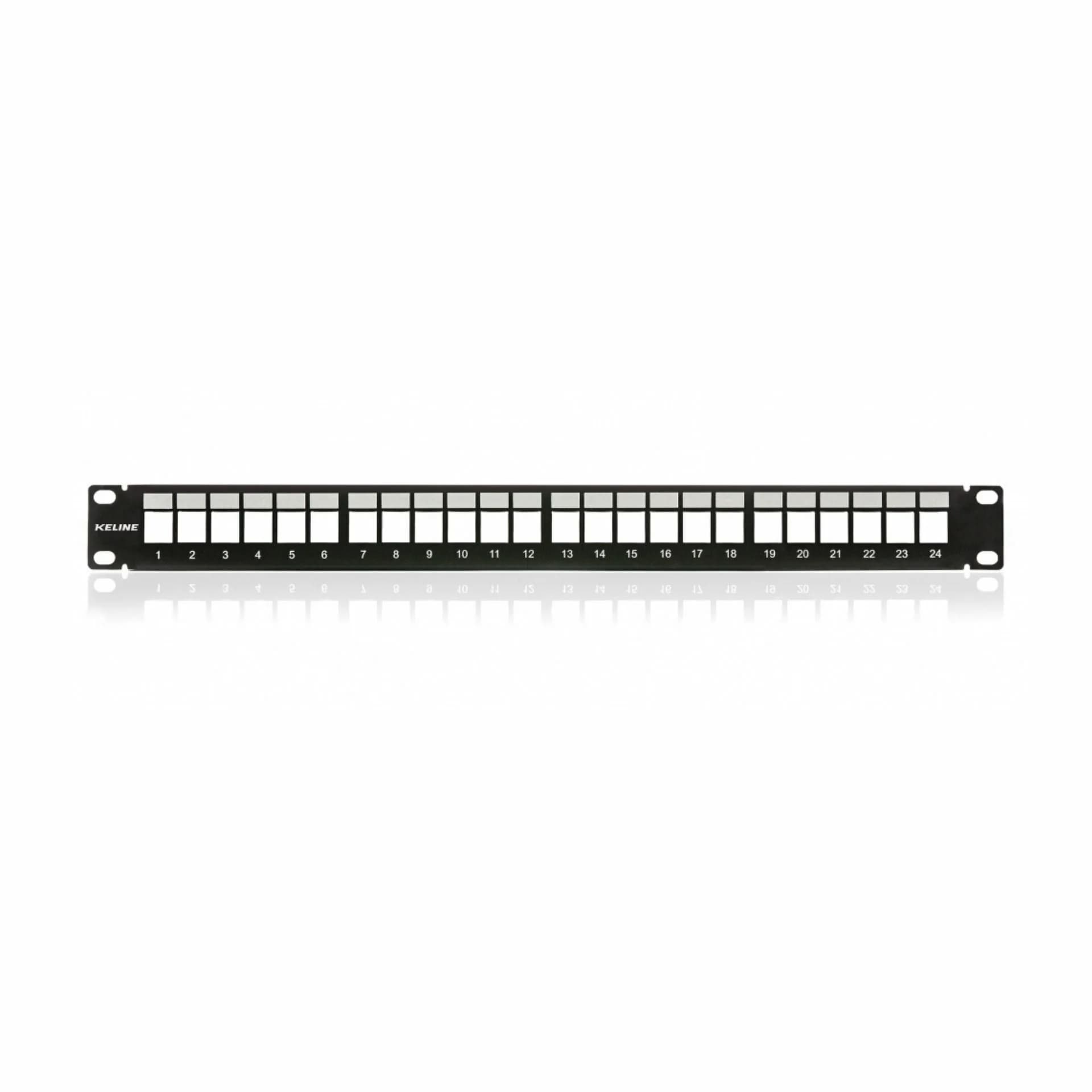 KELine panel CAT.5e/6/6A 24-port +nosilec kablov KEP-EMPTY-S