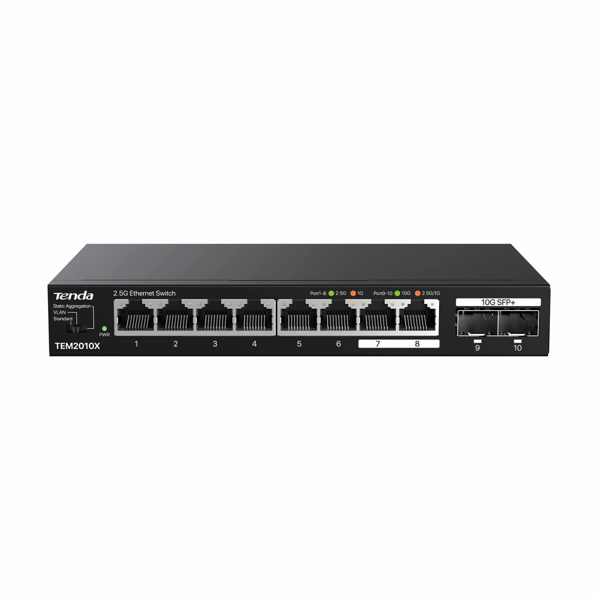 Tenda stikalo 2,5 Giga 8-port 2x SFP+ TEM2010X