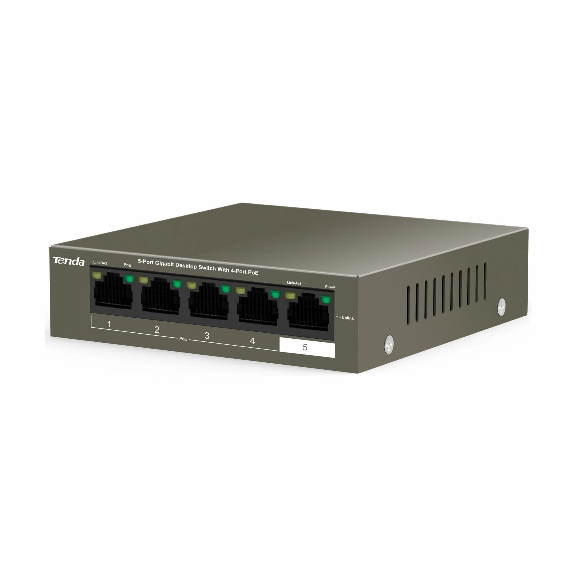 Tenda stikalo Giga  5-port 4x PoE mini kovinsko ohišje TEG1105P-4-63W
