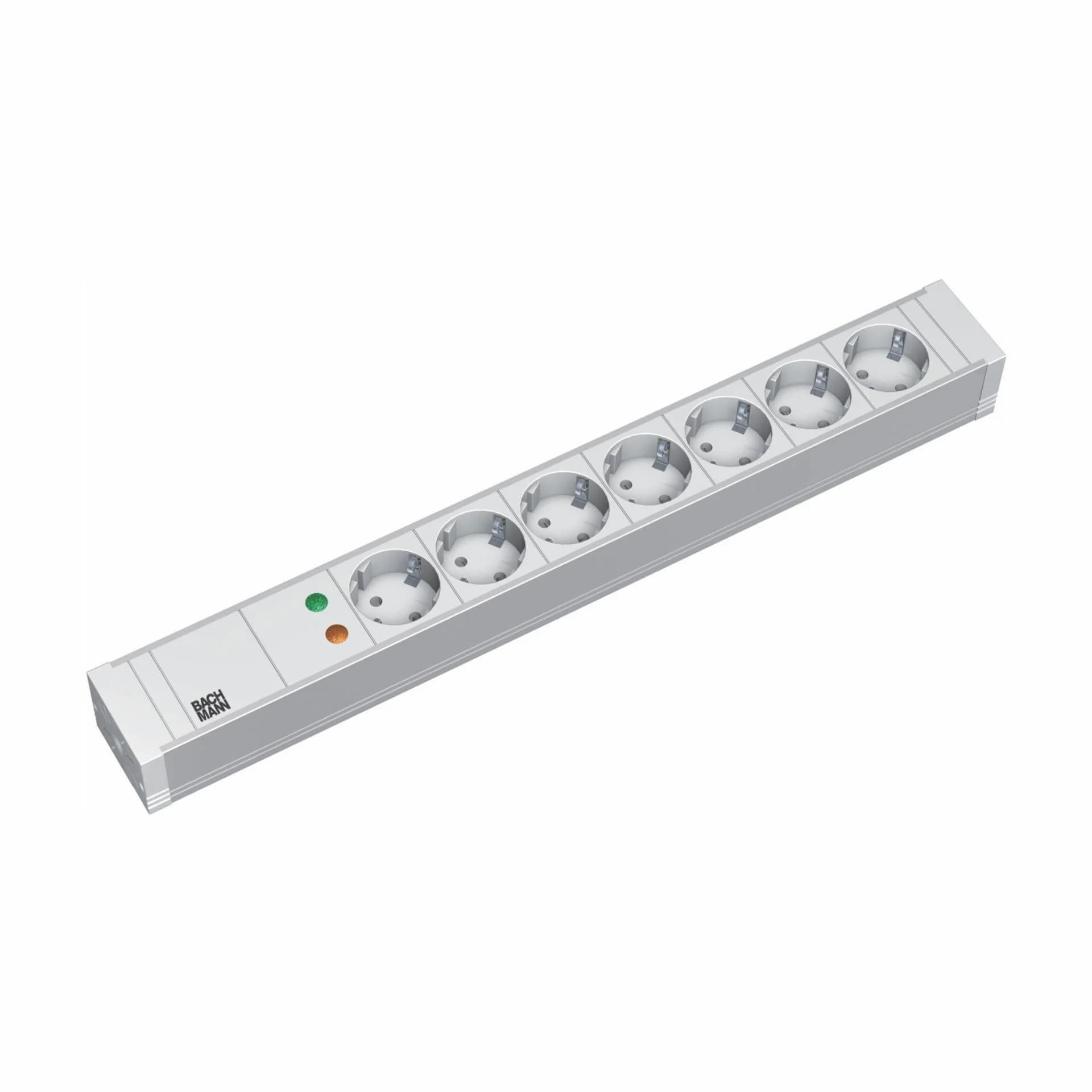Bachmann razdelilec rack 7x250V PVC siv prenapetostna zaščita 2m 333.604