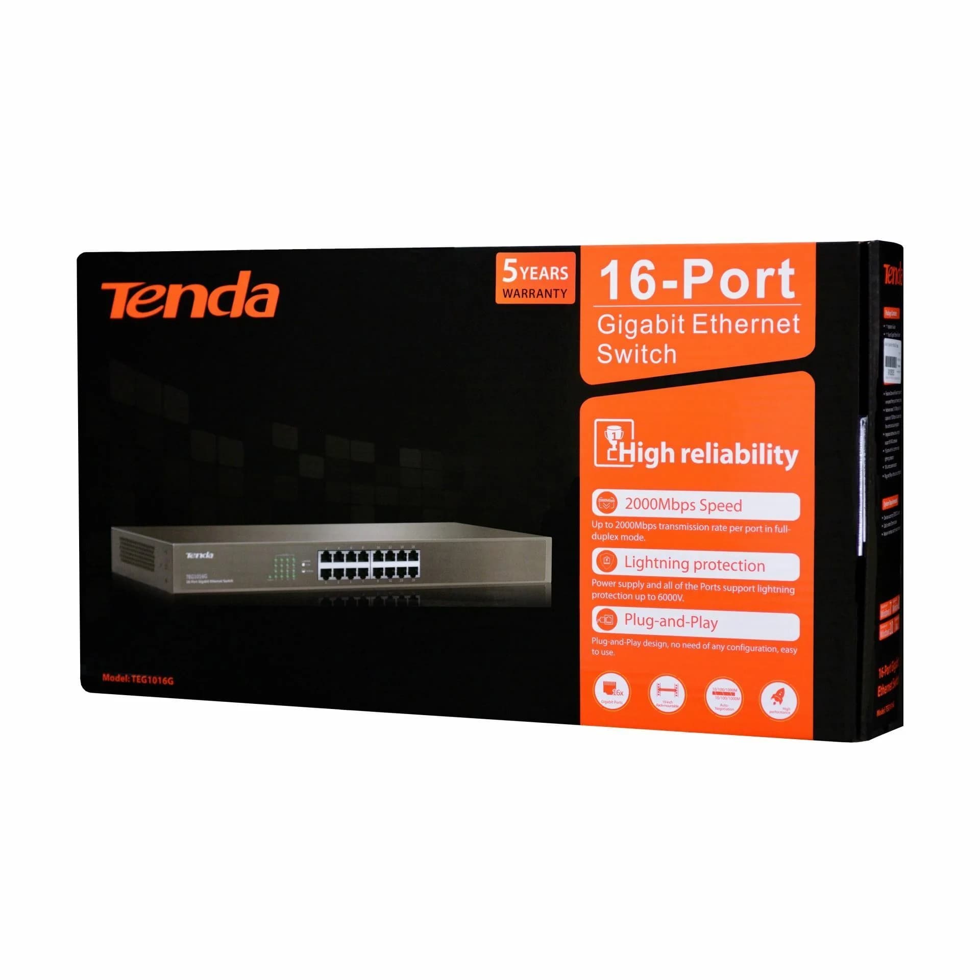 Tenda Tenda stikalo Giga 16-port rack TEG1016Gv8.0 Mrežna stikala