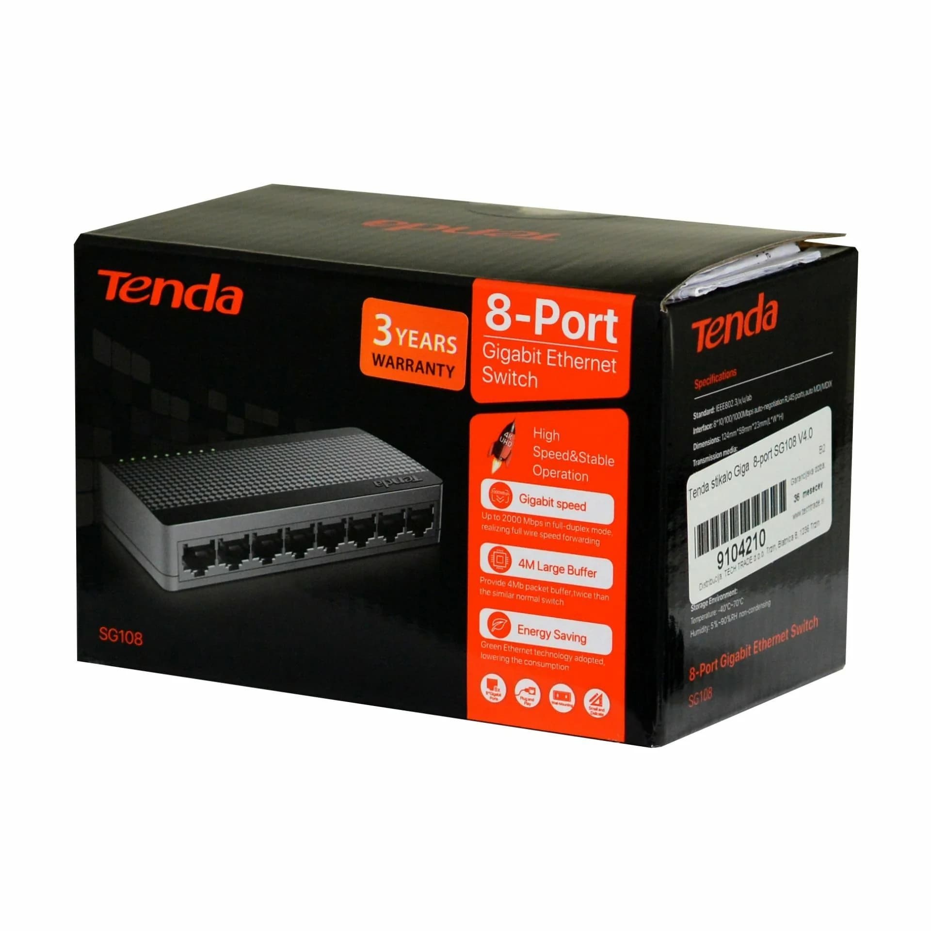 Tenda Tenda stikalo Giga  8-port SG108 V4.0 Mrežna stikala