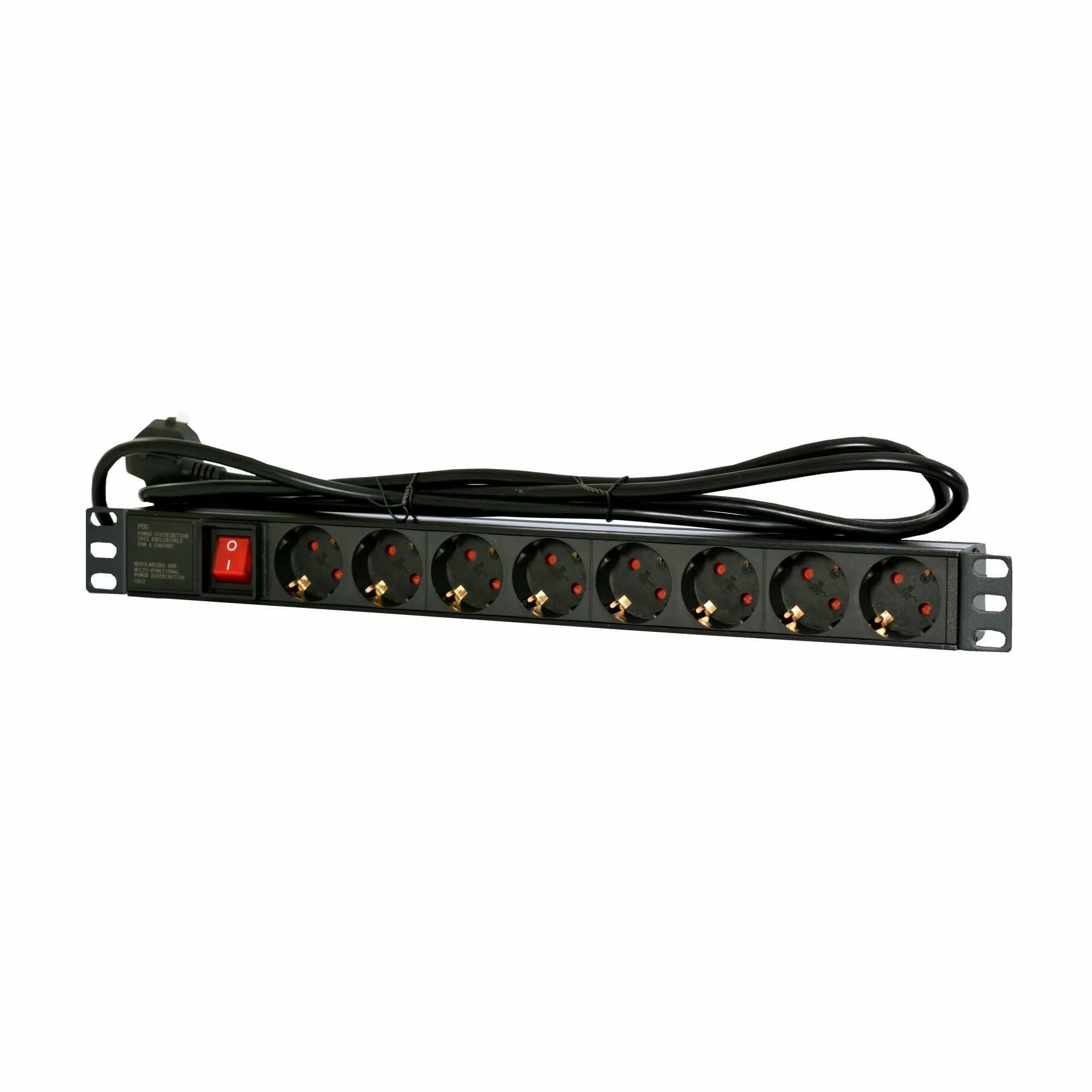 EFB EFB razdelilec rack 8x220V ALU+stikalo črn EK631DE.2 Razdelilci 220V