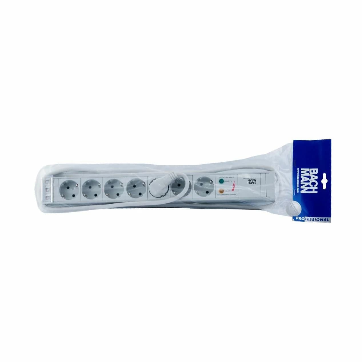 Bachmann Bachmann razdelilec rack 7x250V PVC siv prenapetostna zaščita 2m 333.604 Razdelilci 220V