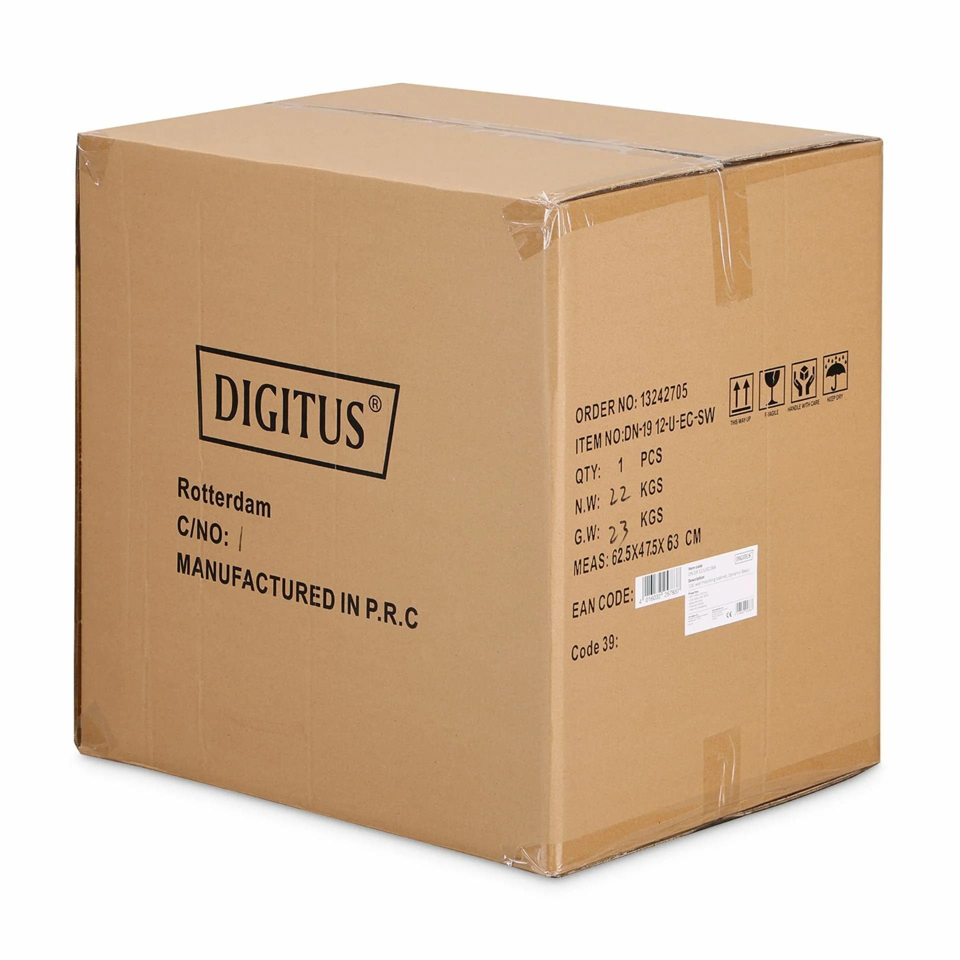 Digitus Digitus zidni kabinet 12U 638 600x450 črn sestavljen DN-19 12-U-EC-SW Zidni