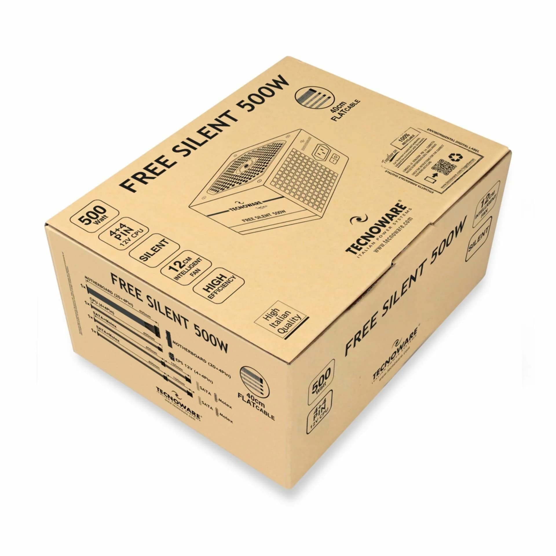 Tecnoware Tecnoware napajalnik ATX 500W PSU FREE SILENT FAL506FS12B Napajalniki