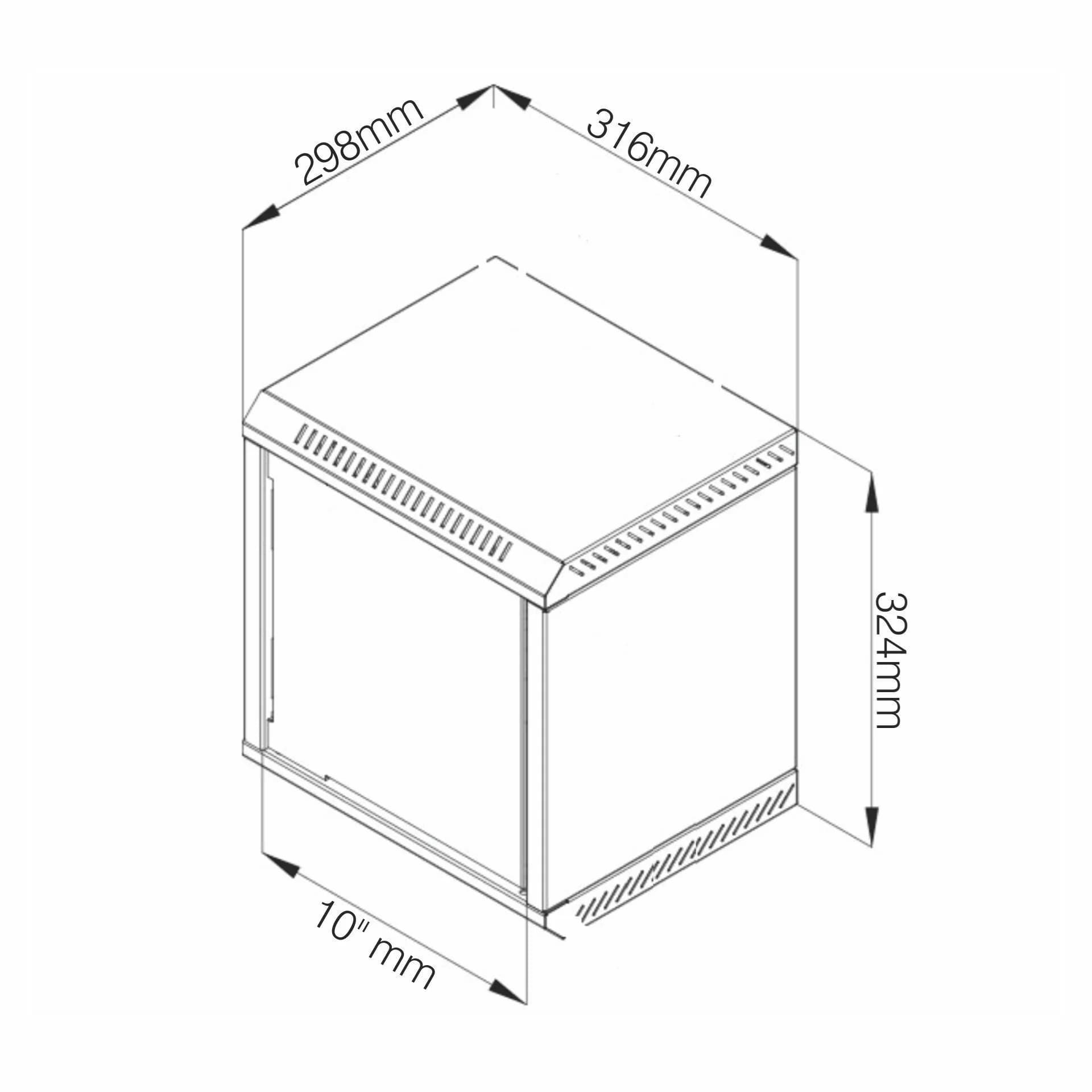 Digitus Digitus 250mm kabinet  6U 325x315x300 siv DN-49100 Zidni