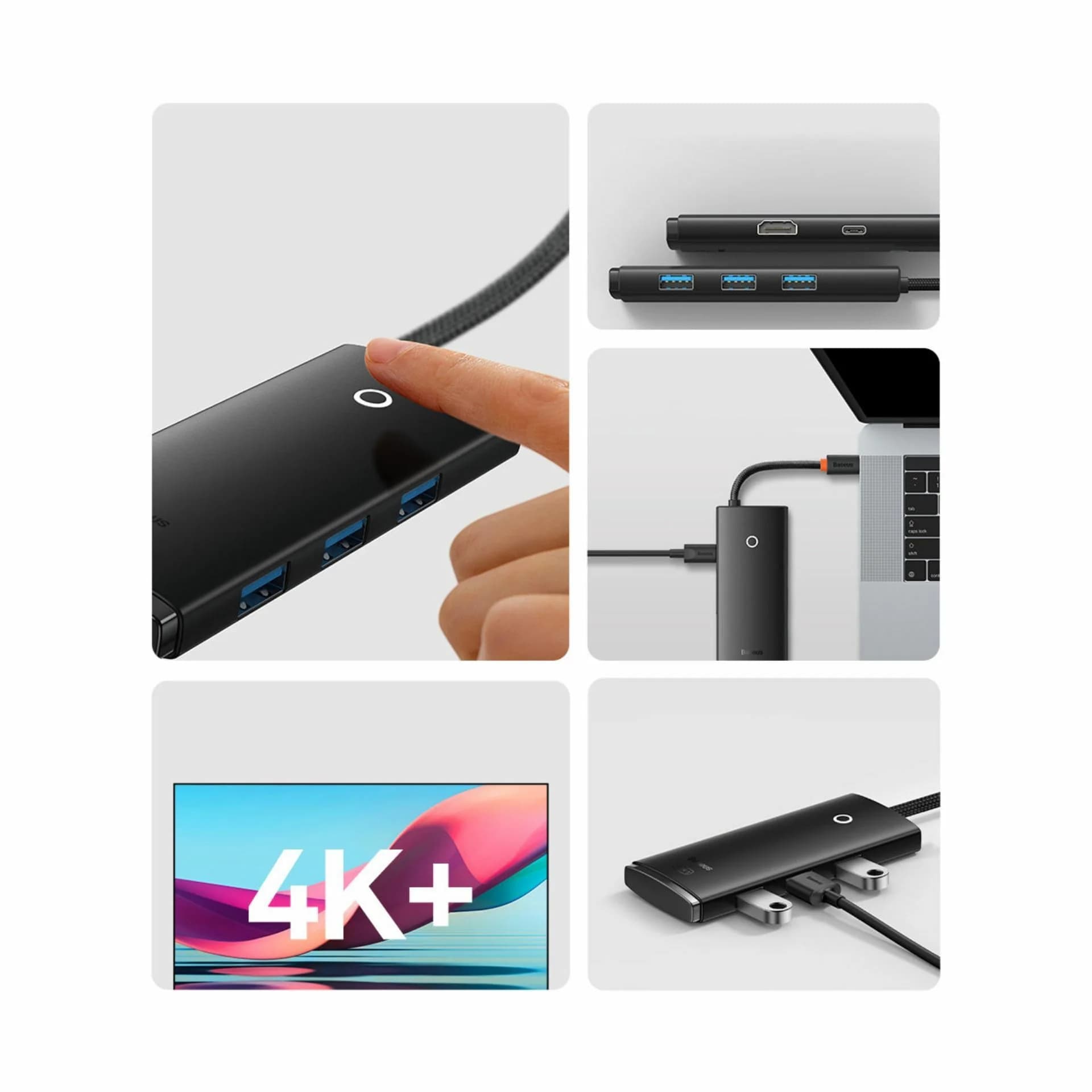 Baseus Baseus priklopna postaja USB 3.1 TipC 5v1 4K črn WKQX040001 Priklopne postaje