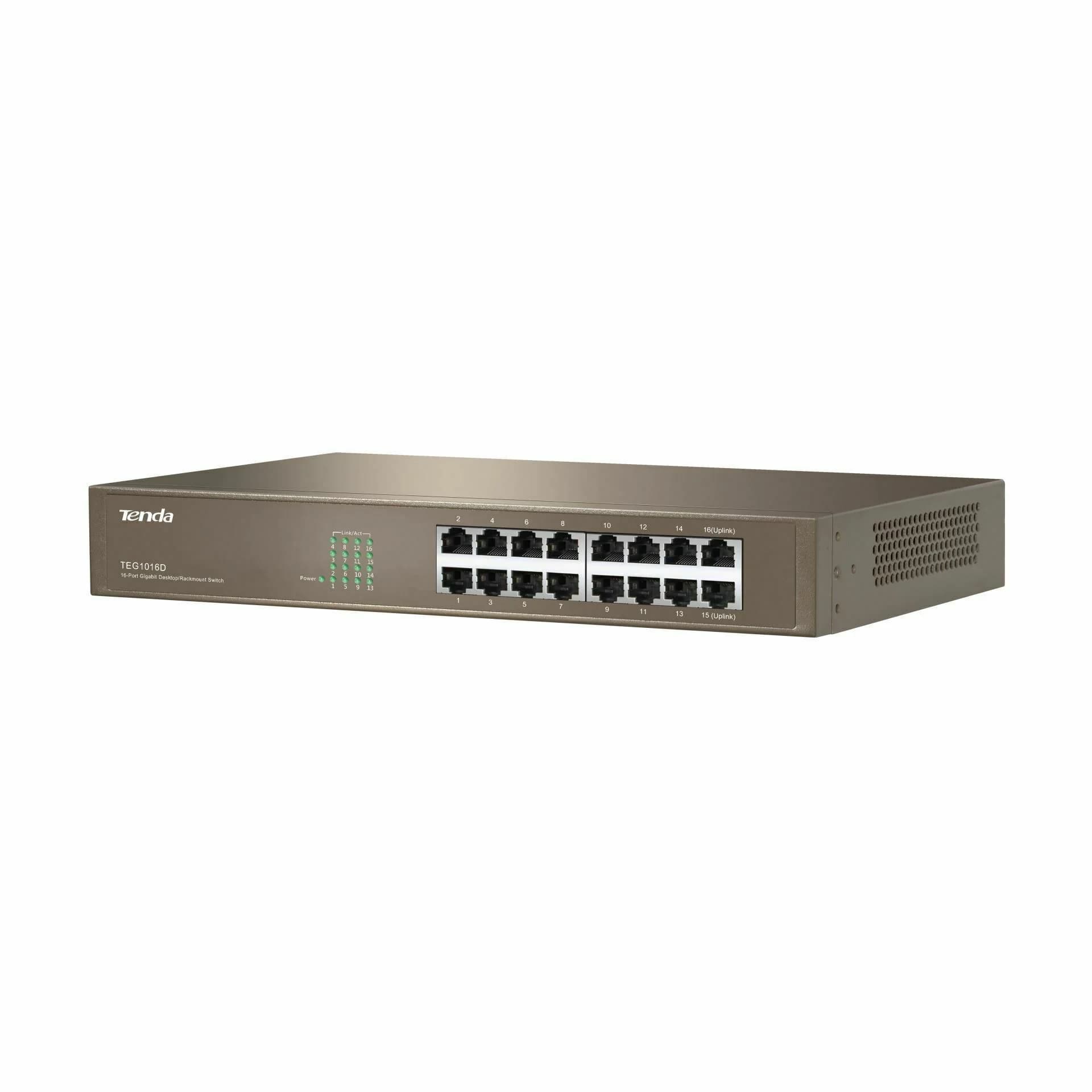 Tenda Tenda stikalo Giga 16-port rack/namizni TEG1016D Mrežna stikala