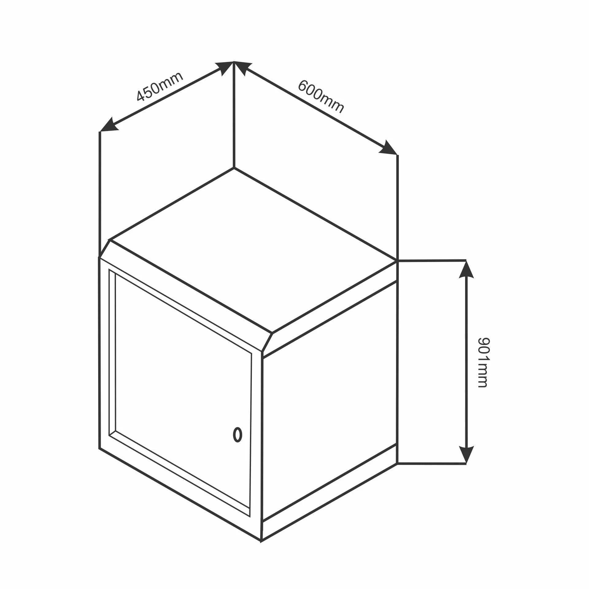 Datech DATECH zidni kabinet 18U 901 600x450 črn + polica DP.6418.9001 Zidni