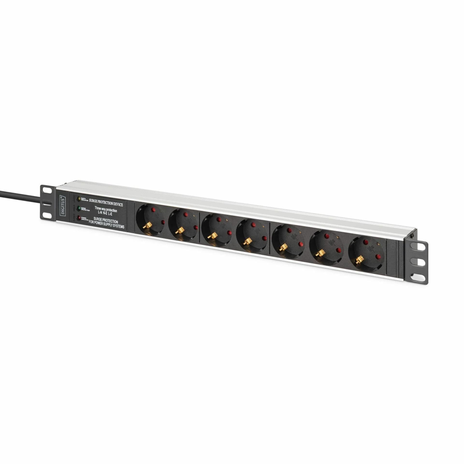 Digitus razdelilec rack 7x250V ALU prenapetostna zaščita filter DN-95441