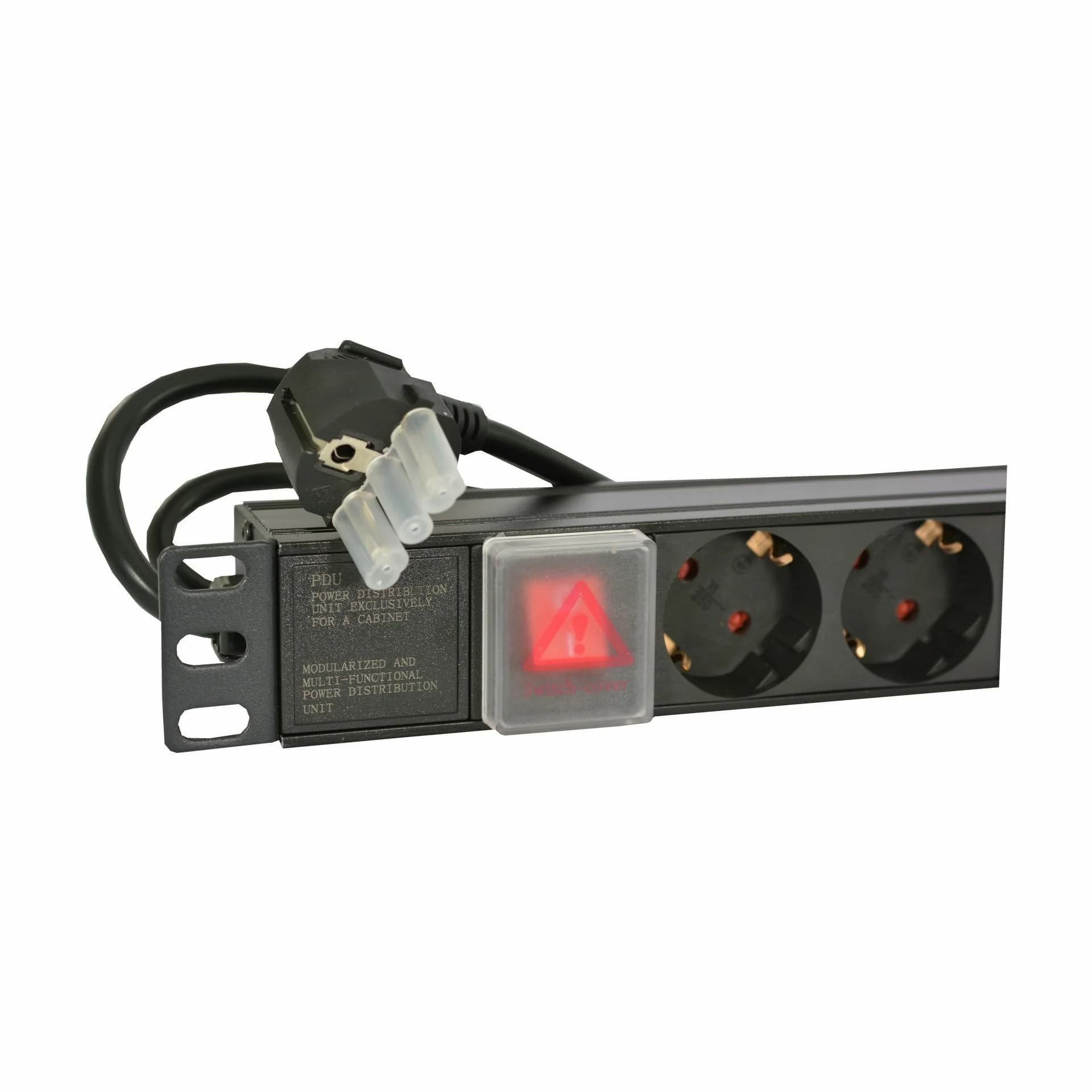 EFB EFB razdelilec rack 8x220V ALU+stikalo črn EK631DE.2 Razdelilci 220V