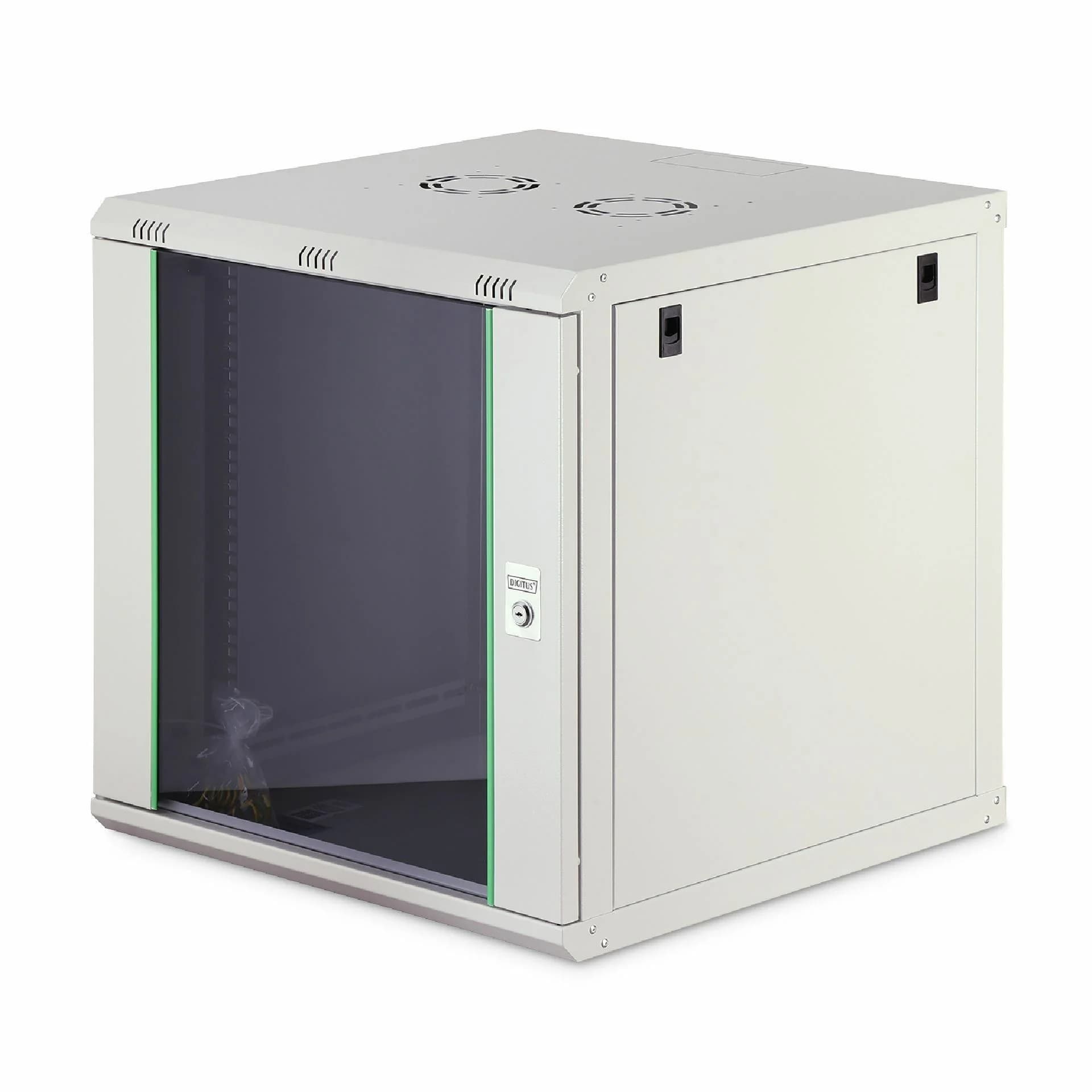 Digitus zidni kabinet 12U 638 600x600 siv sestavljen DN-19 12U-6/6-EC