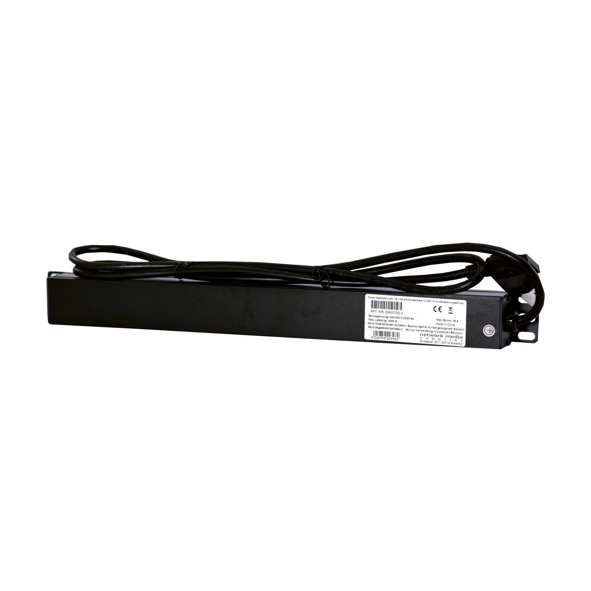 EFB EFB razdelilec rack 7x220V ALU prenapetostna zaščita 2m EK631DE.3 Razdelilci 220V