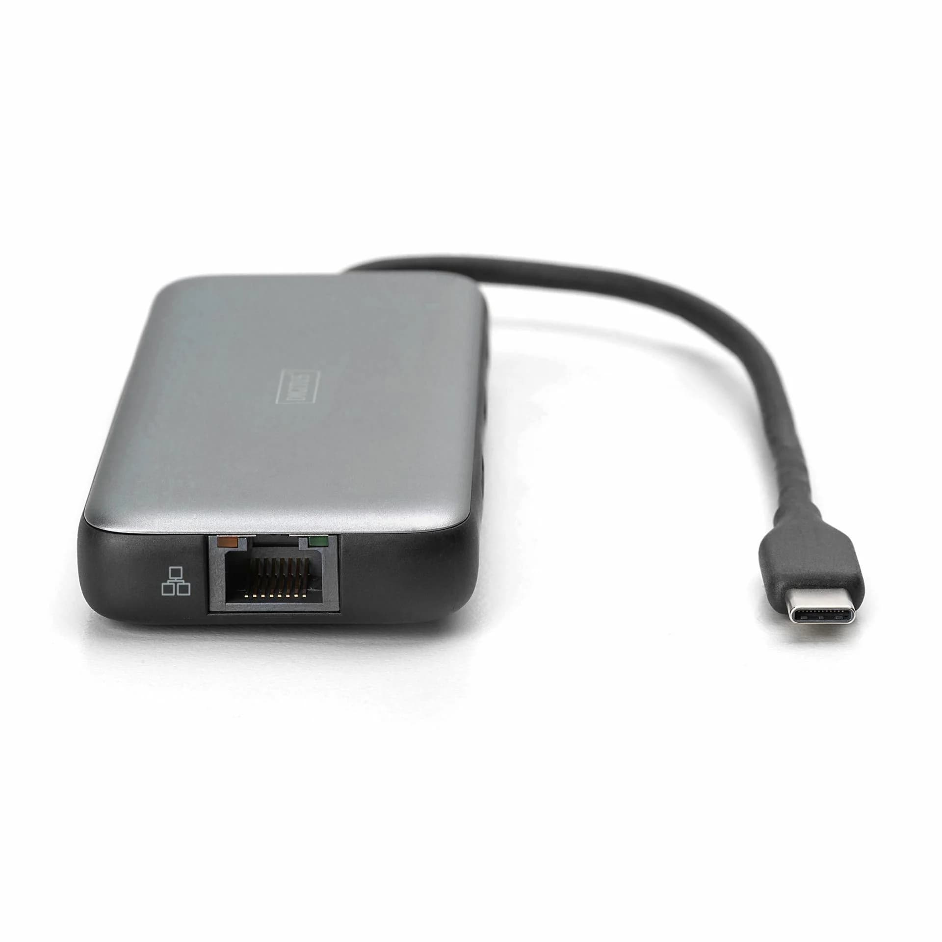 Digitus Digitus priklopna postaja USB 3.2 TipC 7v1 4K črna DA-70914 Priklopne postaje
