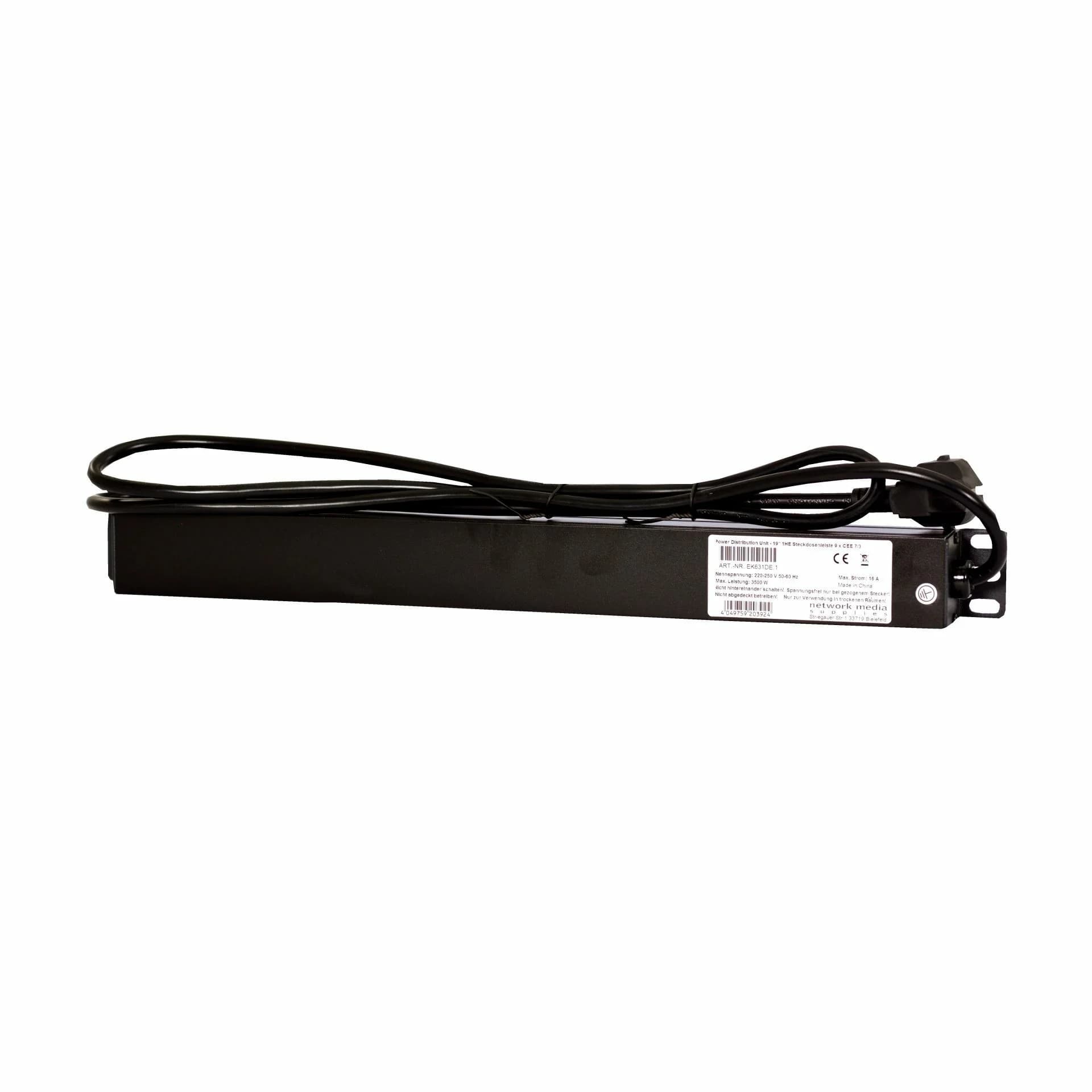 EFB EFB razdelilec rack 9x220V ALU 2m črn EK631DE.1 Razdelilci 220V