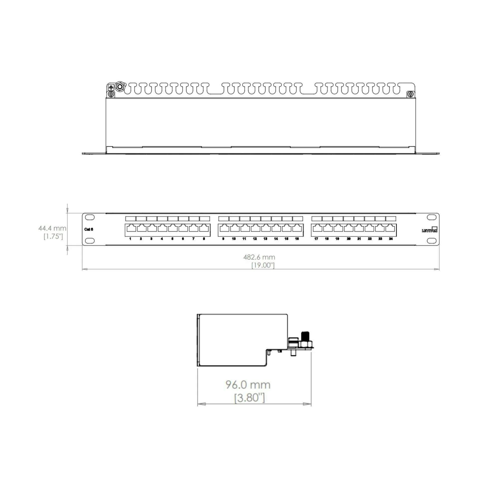 Leviton Leviton panel CAT.6+ UTP 24-port flat 69586-024 Priključni (patch) paneli