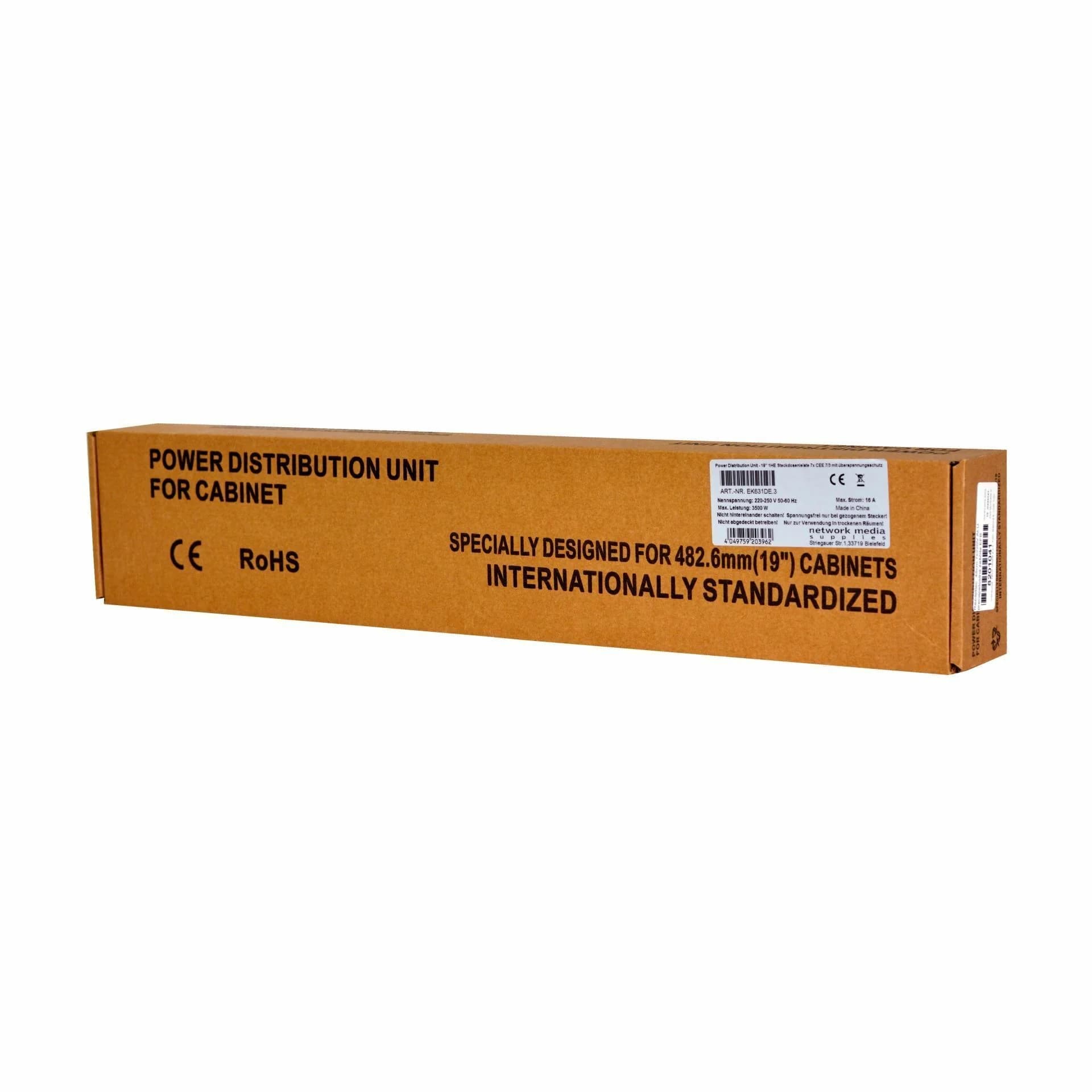 EFB EFB razdelilec rack 7x220V ALU prenapetostna zaščita 2m EK631DE.3 Razdelilci 220V