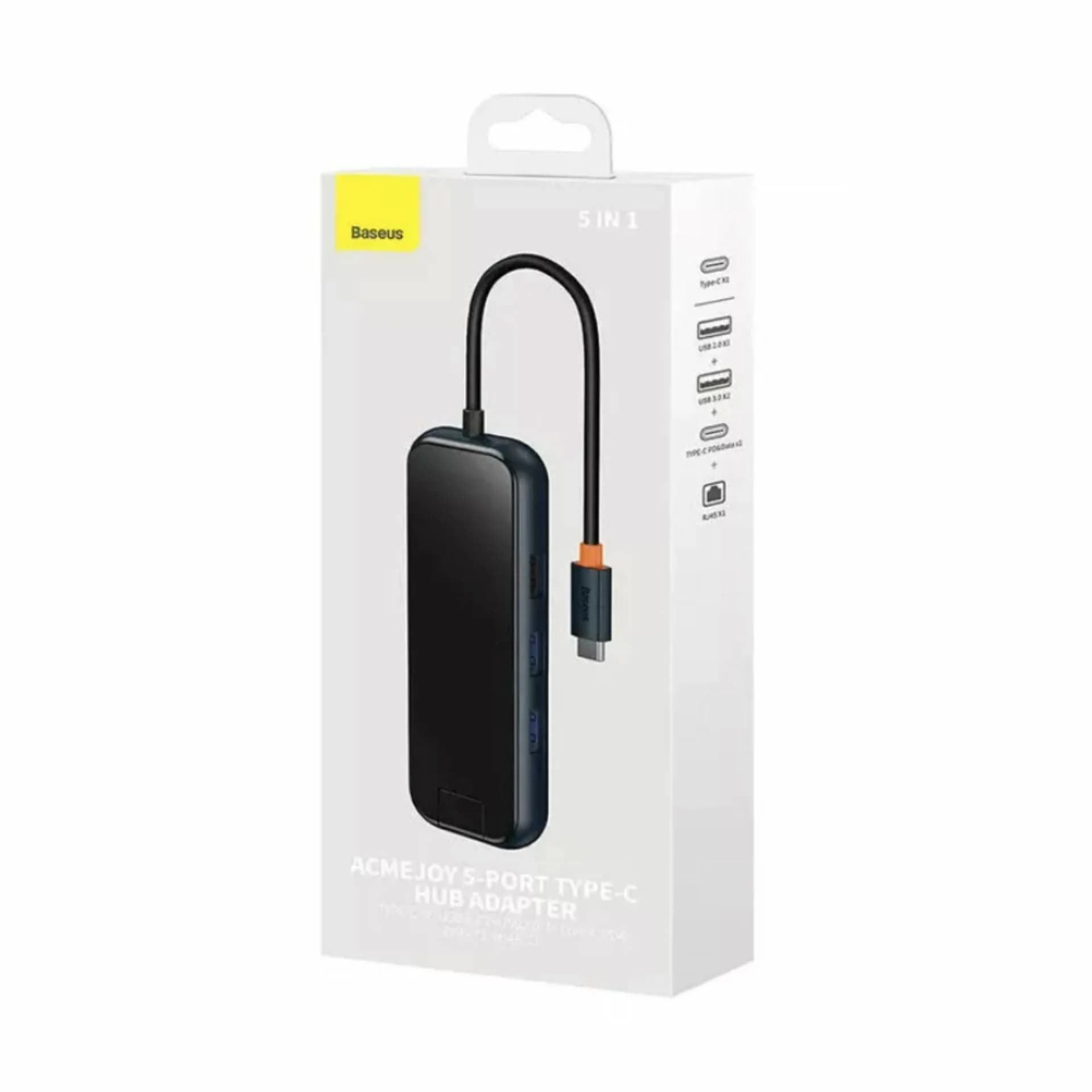Baseus Baseus priklopna postaja USB 3.0 TipC 5v1 črna WKJZ010113 Priklopne postaje