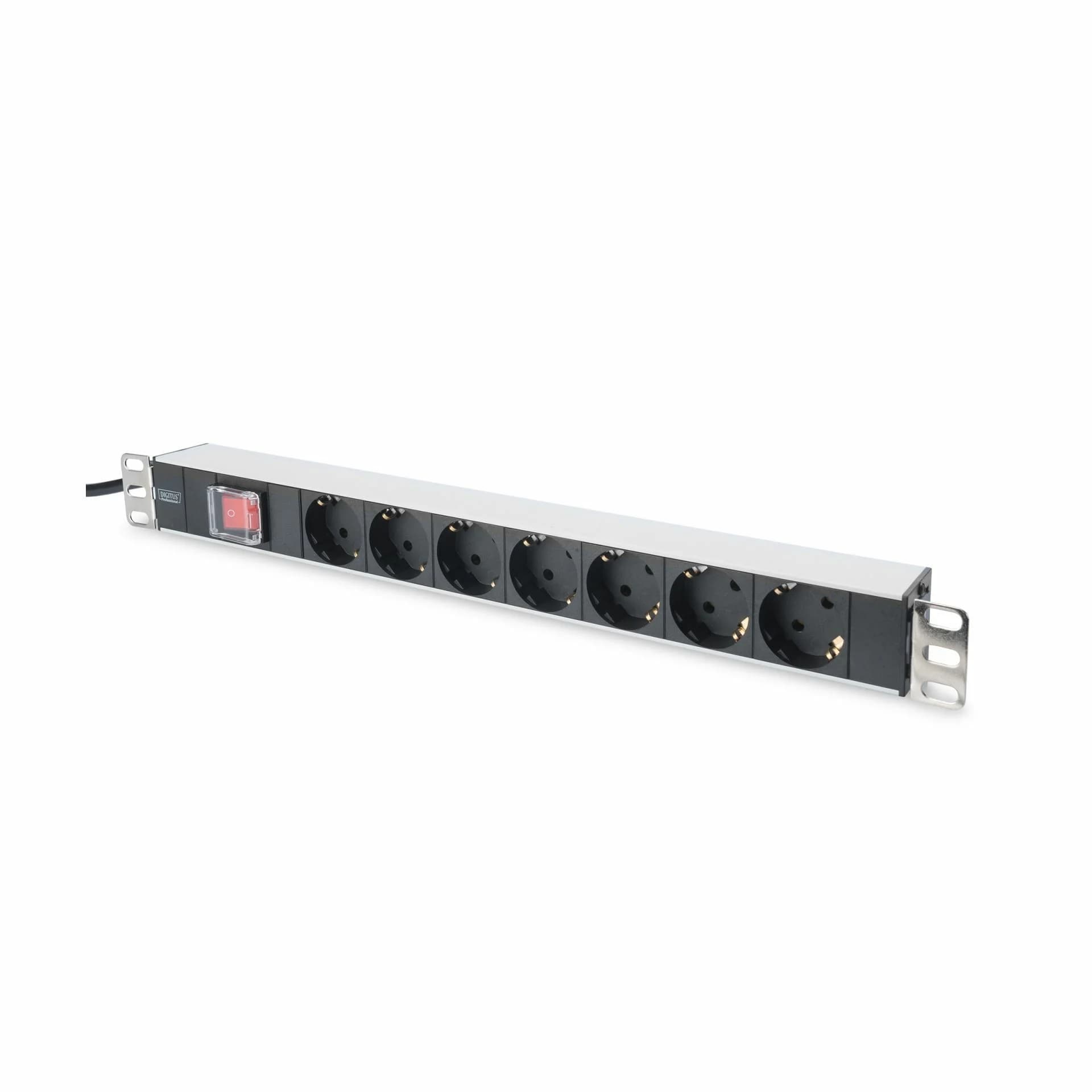 Digitus Digitus razdelilec rack 7x220V ALU+ stikalo črno/siv DN-95402 Razdelilci 220V