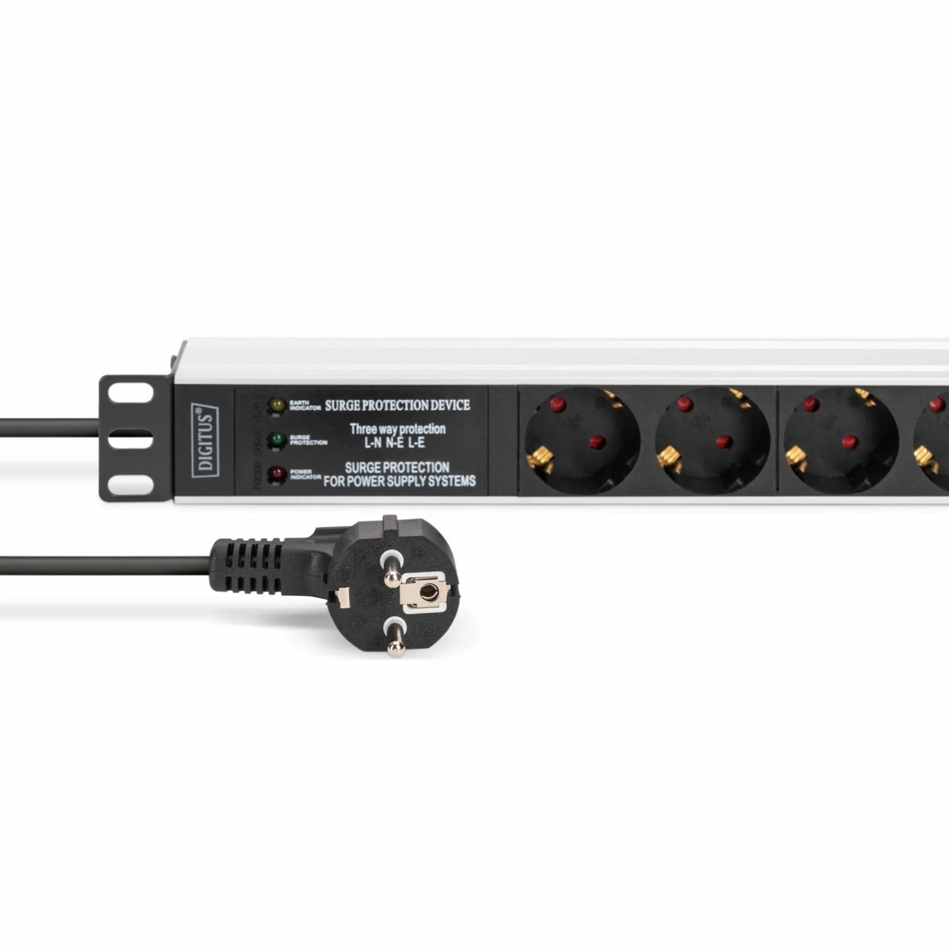 Digitus Digitus razdelilec rack 7x250V ALU prenapetostna zaščita filter DN-95441 Razdelilci 220V