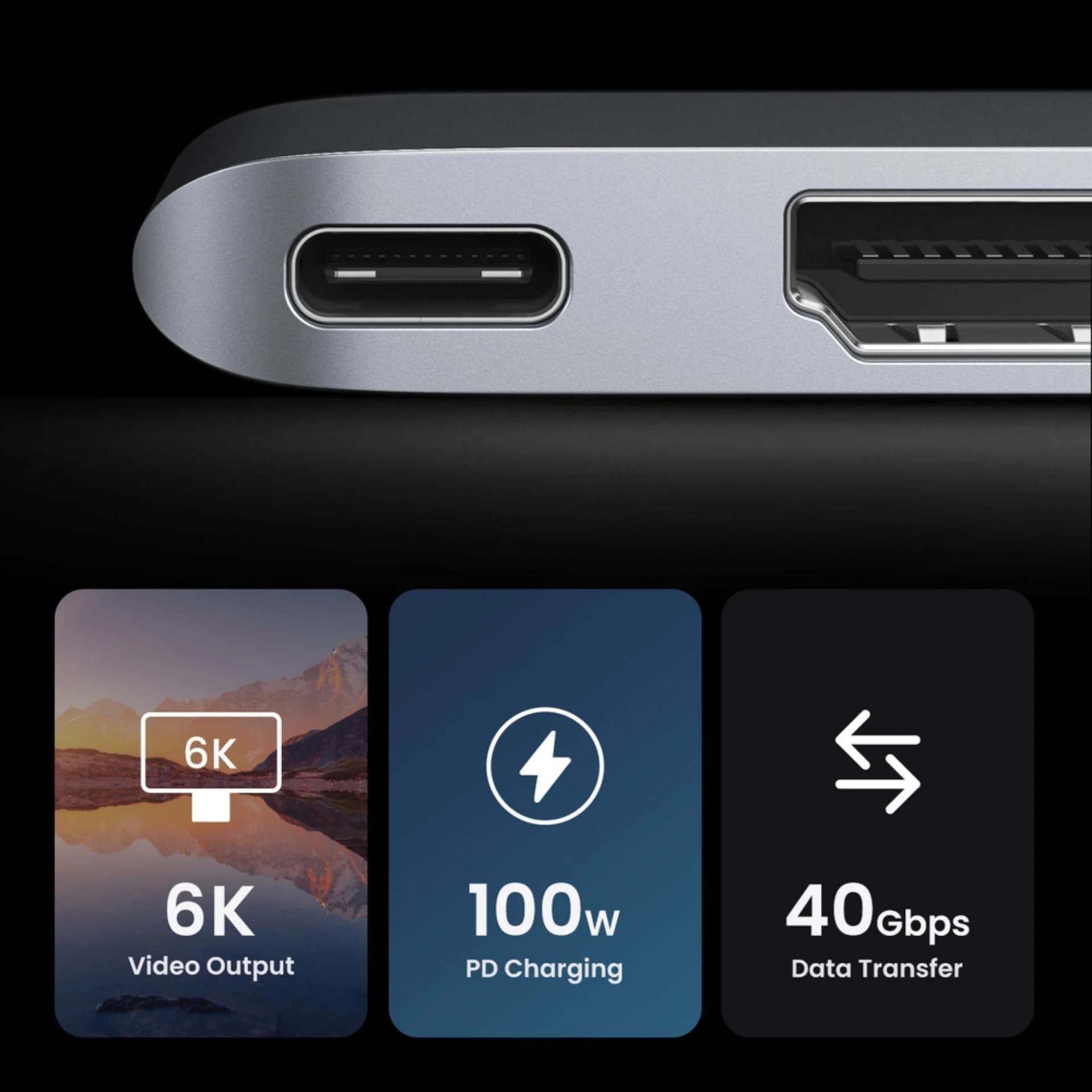Ugreen Ugreen priklopna postaja USB TipC 6v1 4K HDMI Thunderbolt CM380 Priklopne postaje