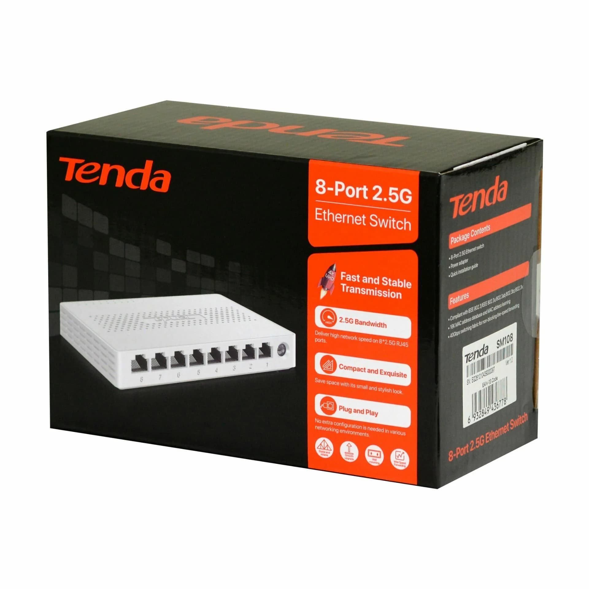 Tenda Tenda stikalo 2,5 Giga 8-port SM108 Mrežna stikala
