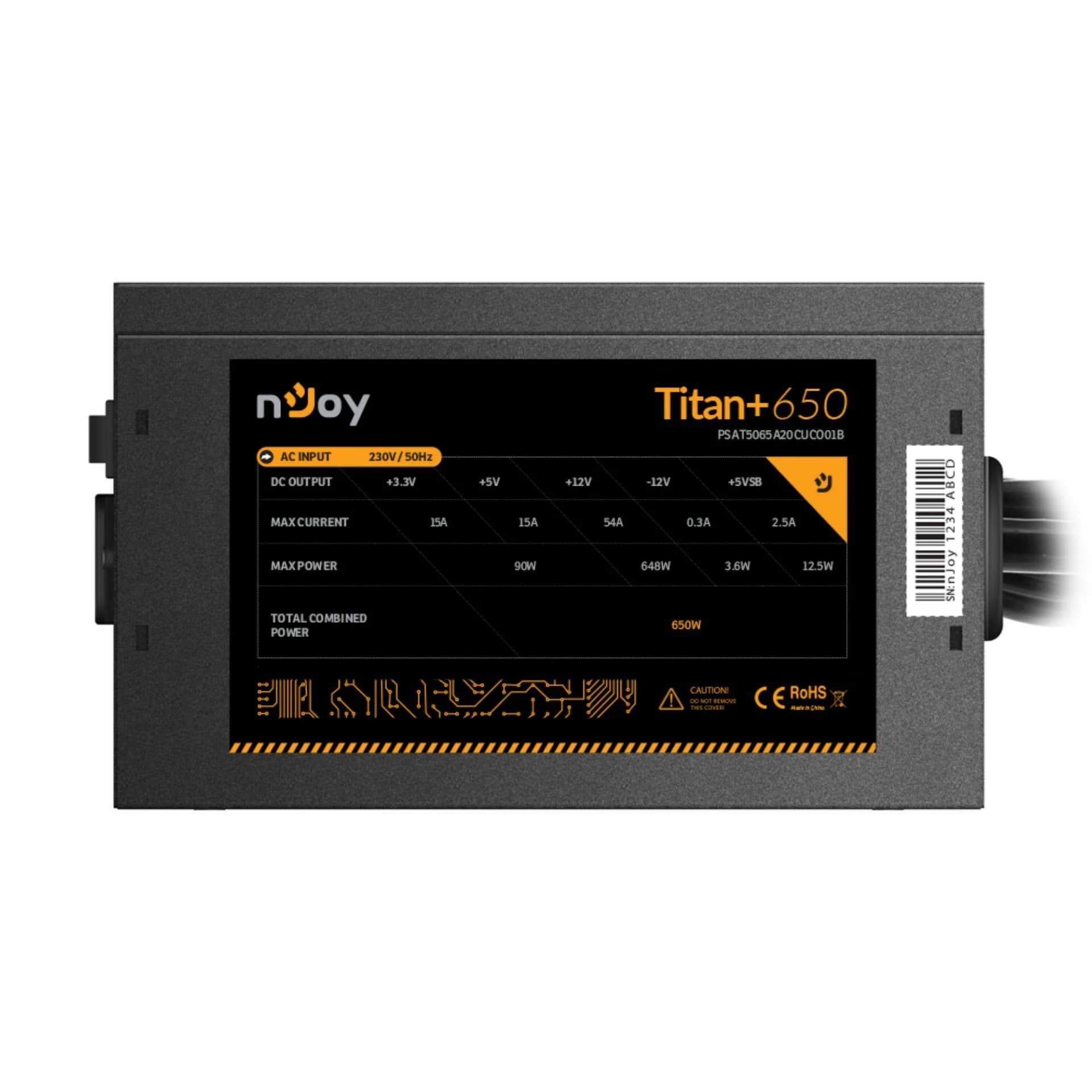 nJoy nJoy napajalnik ATX  650W PSU Titan+ 650 Napajalniki