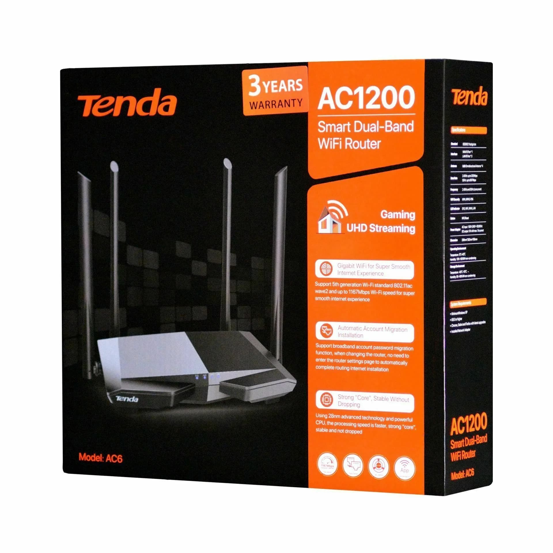 Tenda Tenda usmerjevalnik WiFi AC 1200Mb Dual-Band AC6 V5 Usmerjevalniki