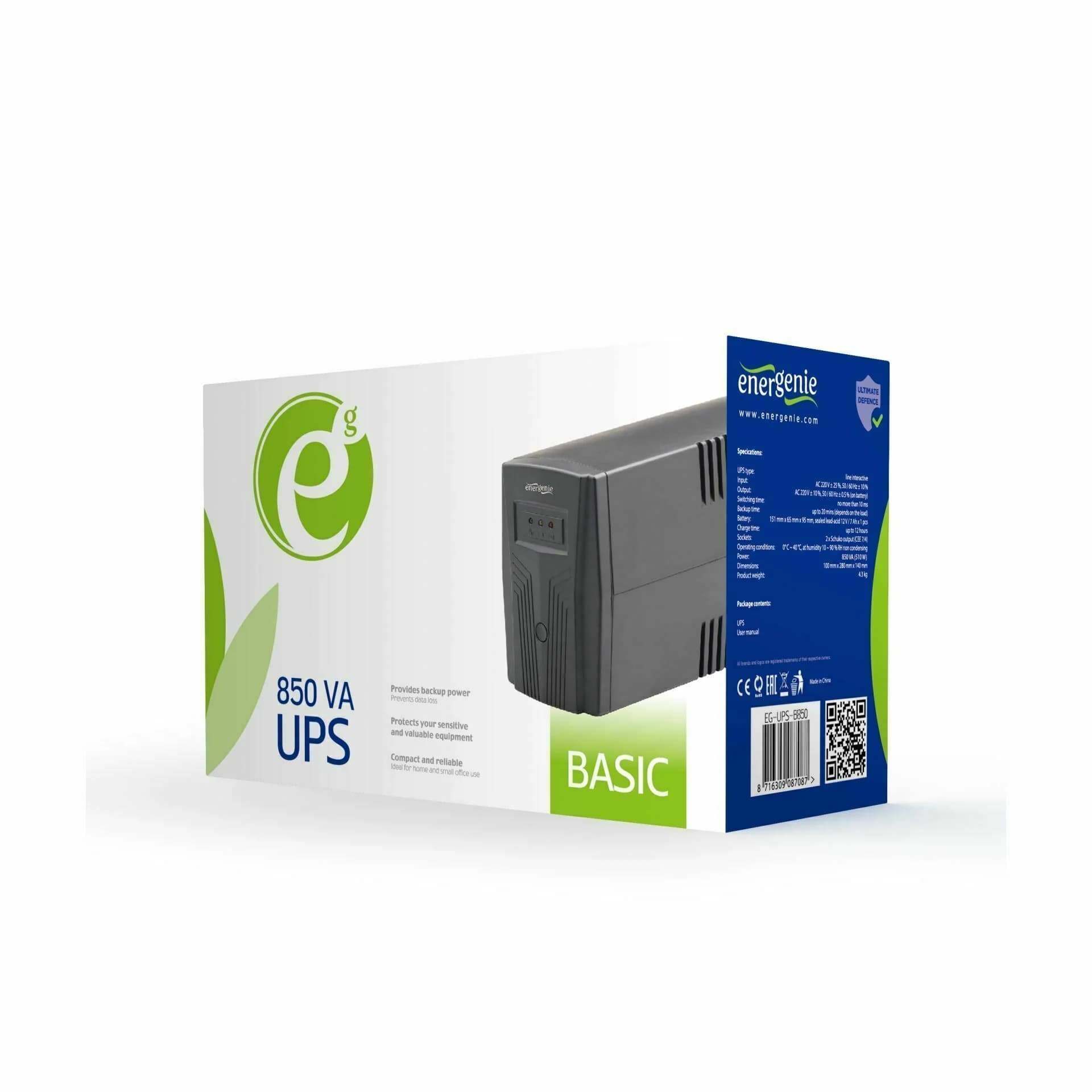 Energenie Energenie UPS  850VA EG-UPS-B850 Brezprekinitveno napajanje (UPS)