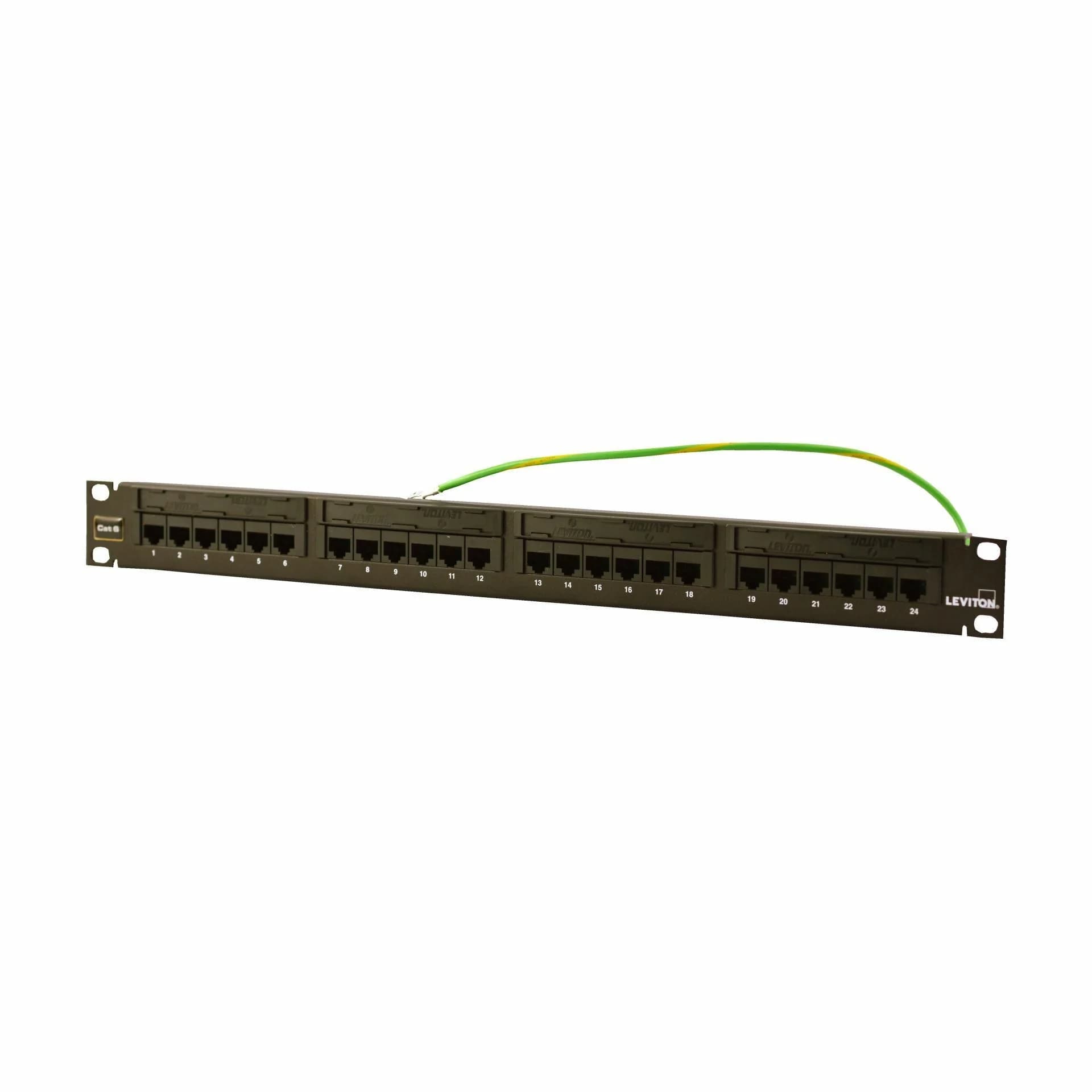 Leviton Leviton panel CAT.6+ UTP 24-port flat + nosilec kablov 69586-B24 Priključni (patch) paneli
