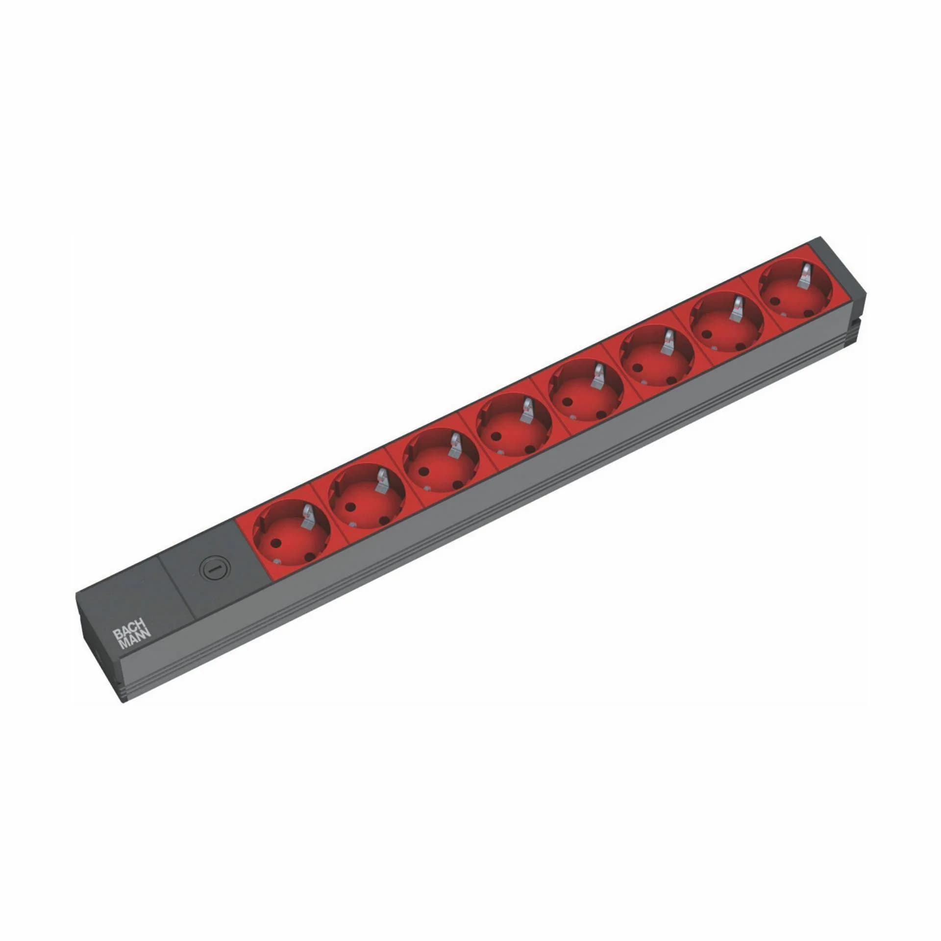 Bachmann Bachmann razdelilec rack 8x250V ALU siv prenapetostna zaščita UPS 2m 333.538 Razdelilci 220V